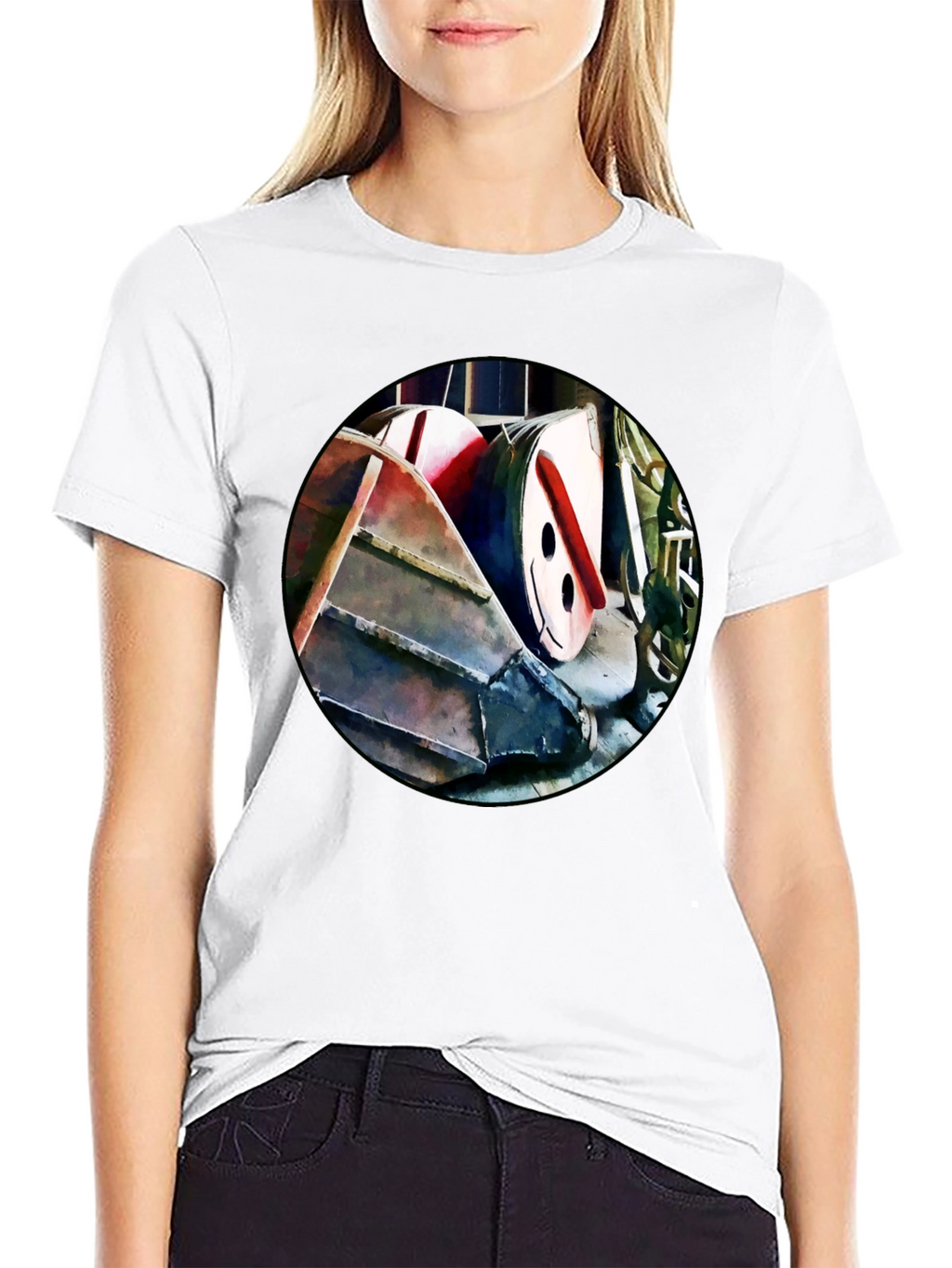 Abstract Boat T-Shirt - Unique Graphic Tee