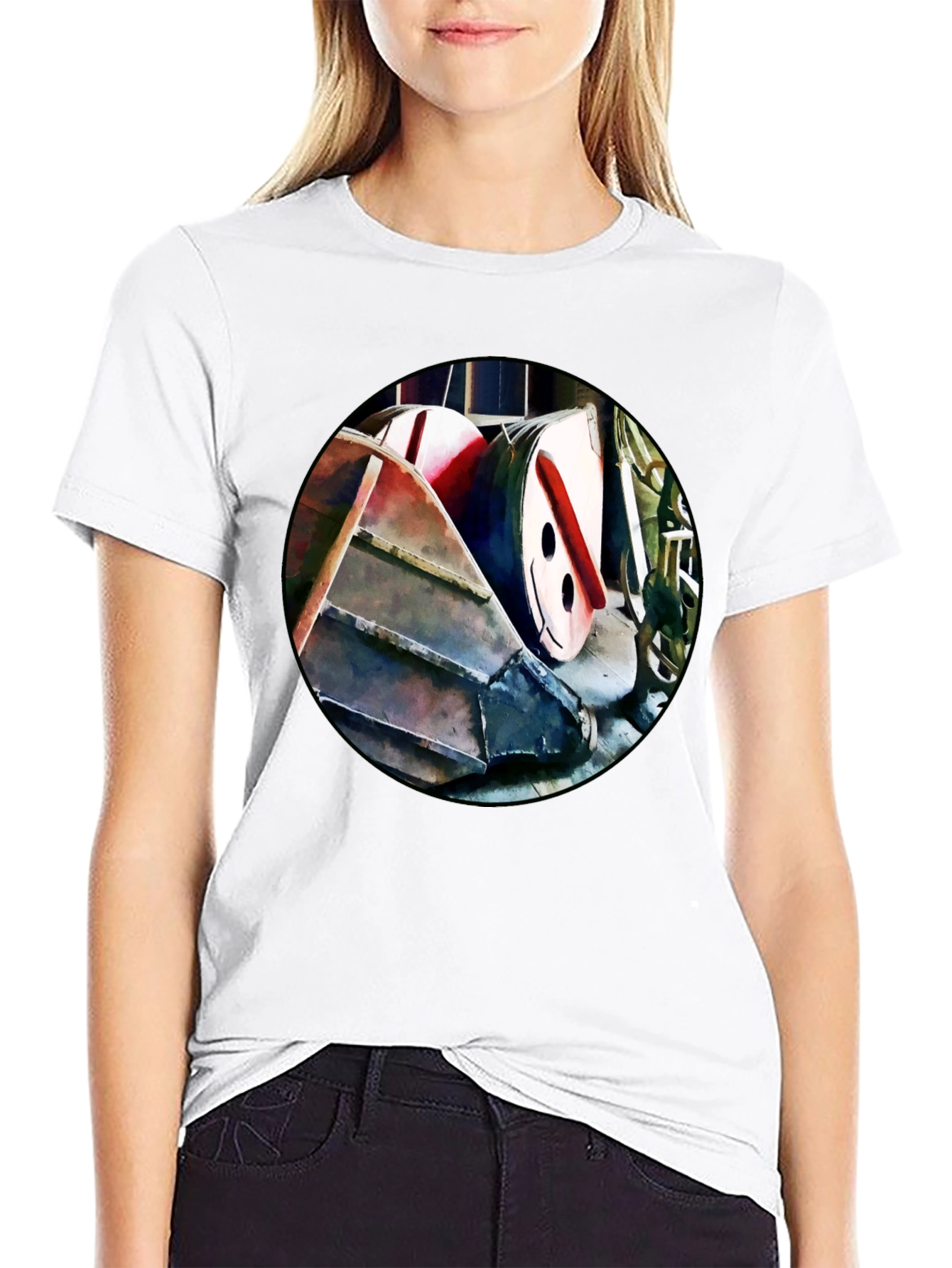 Abstract Boat T-Shirt - Unique Graphic Tee