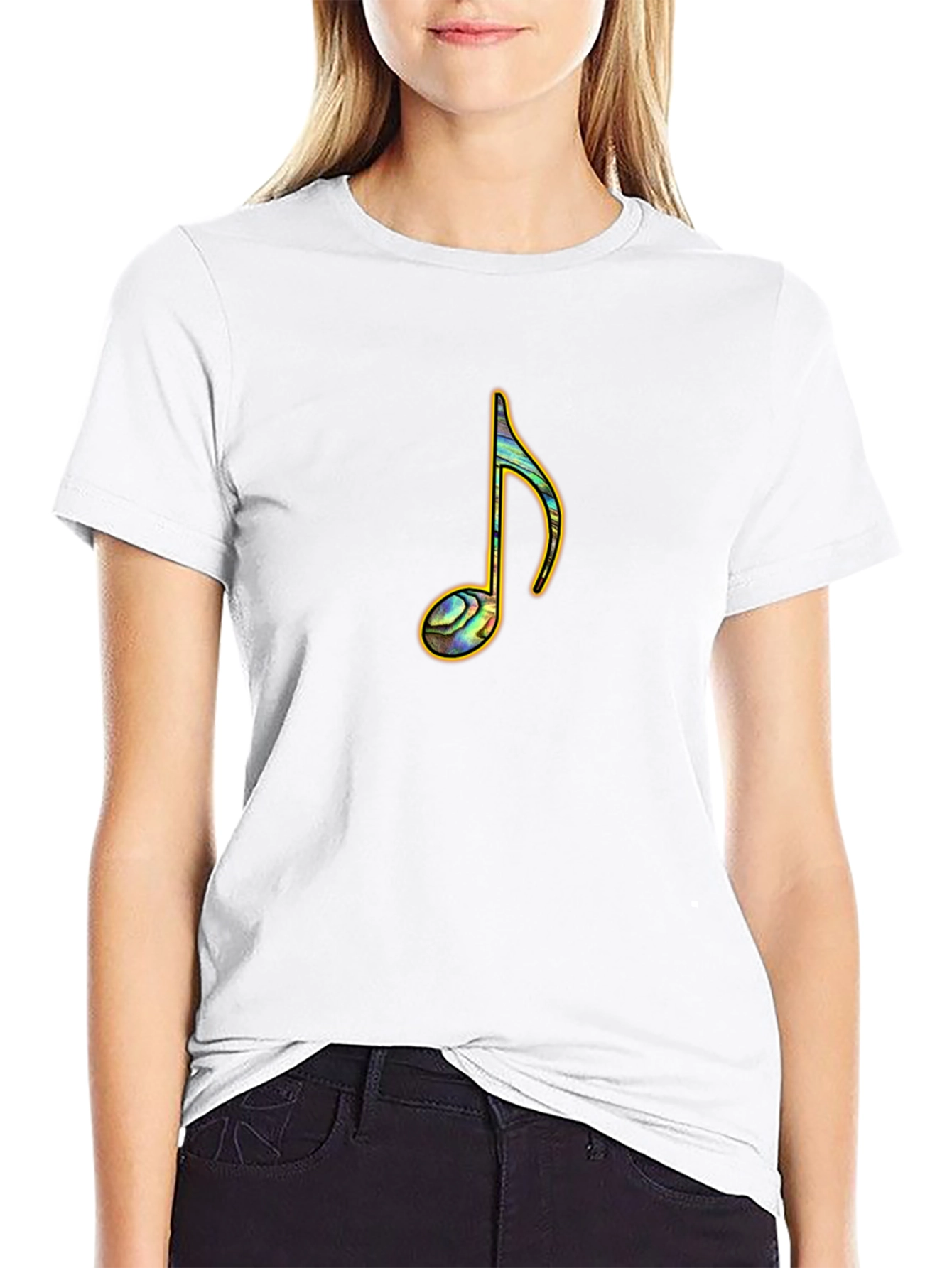 Stylish Music Note Graphic T-Shirt