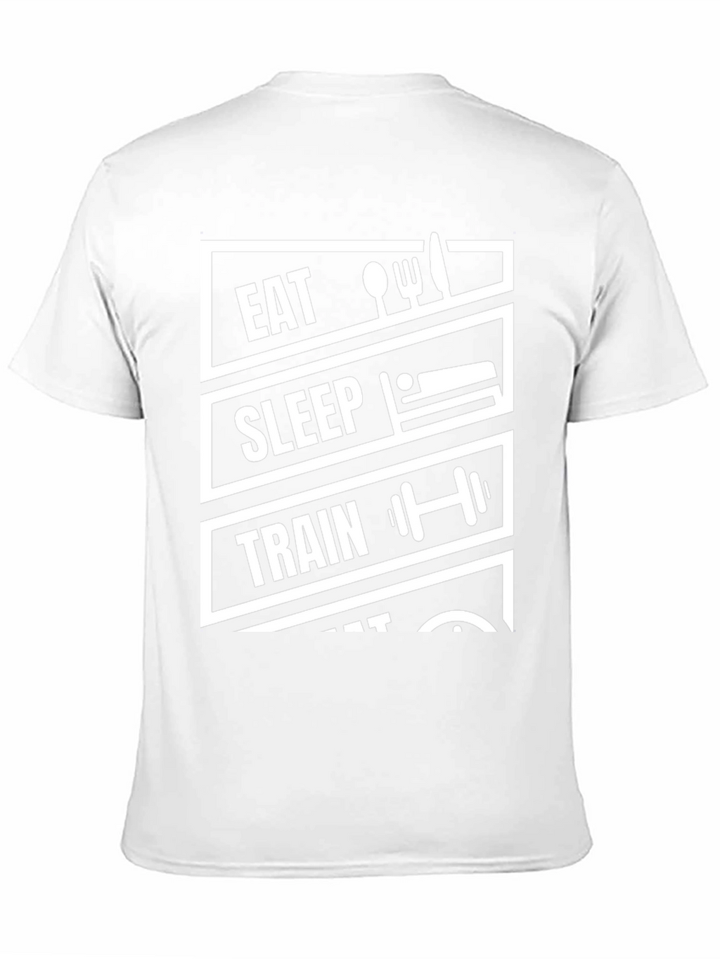 Eat Sleep Train Repeat Black Graphic T-Shirt