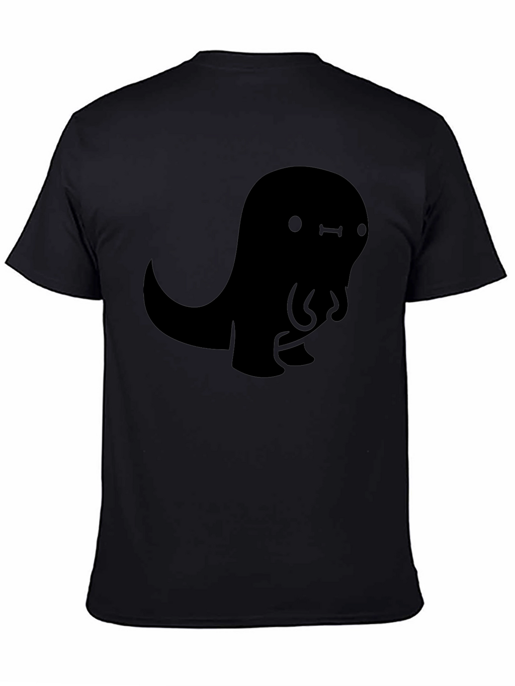 Cute Black Cartoon Dinosaur Graphic Tee Shirt