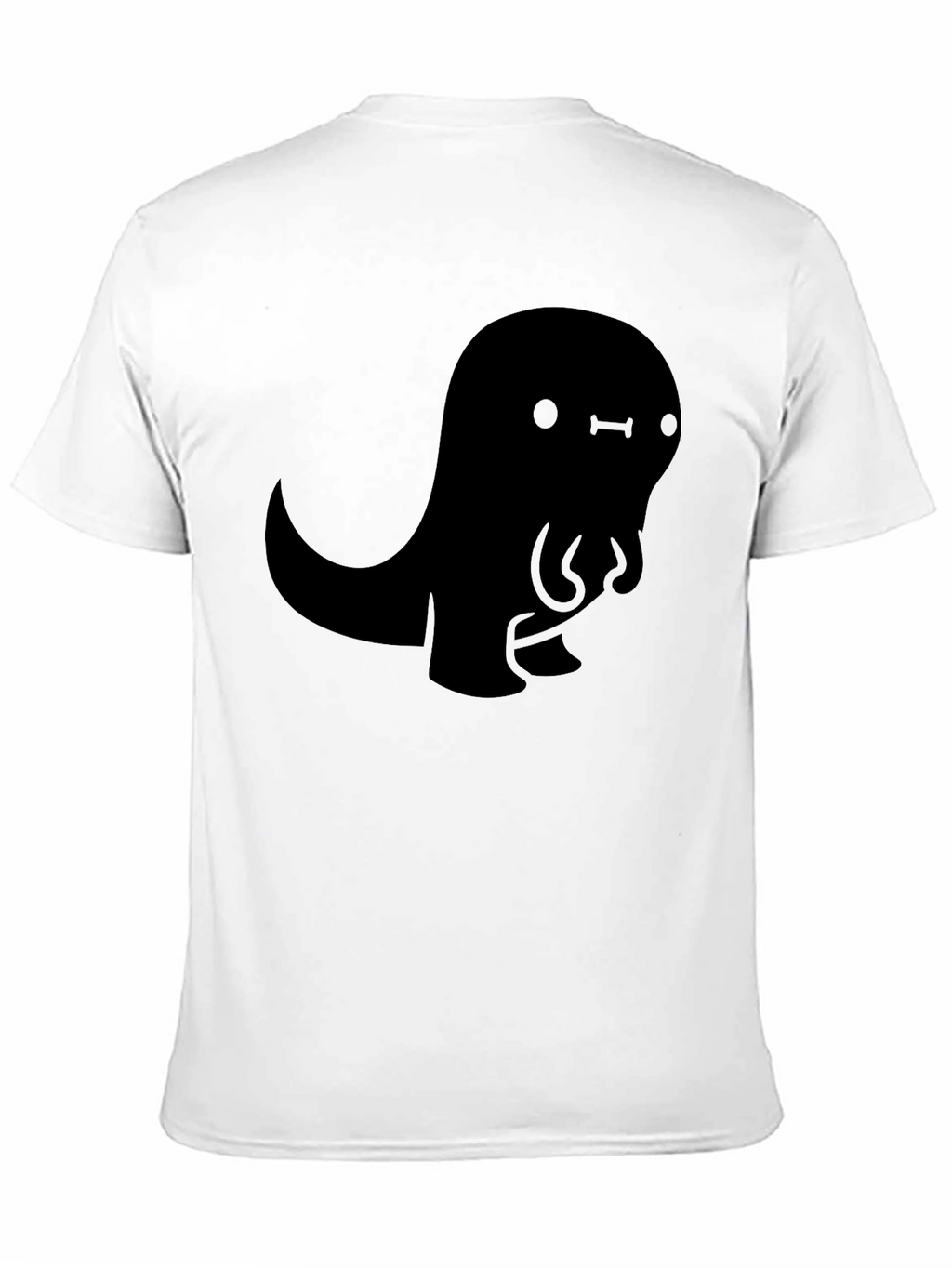 Cute Black Cartoon Dinosaur Graphic Tee Shirt