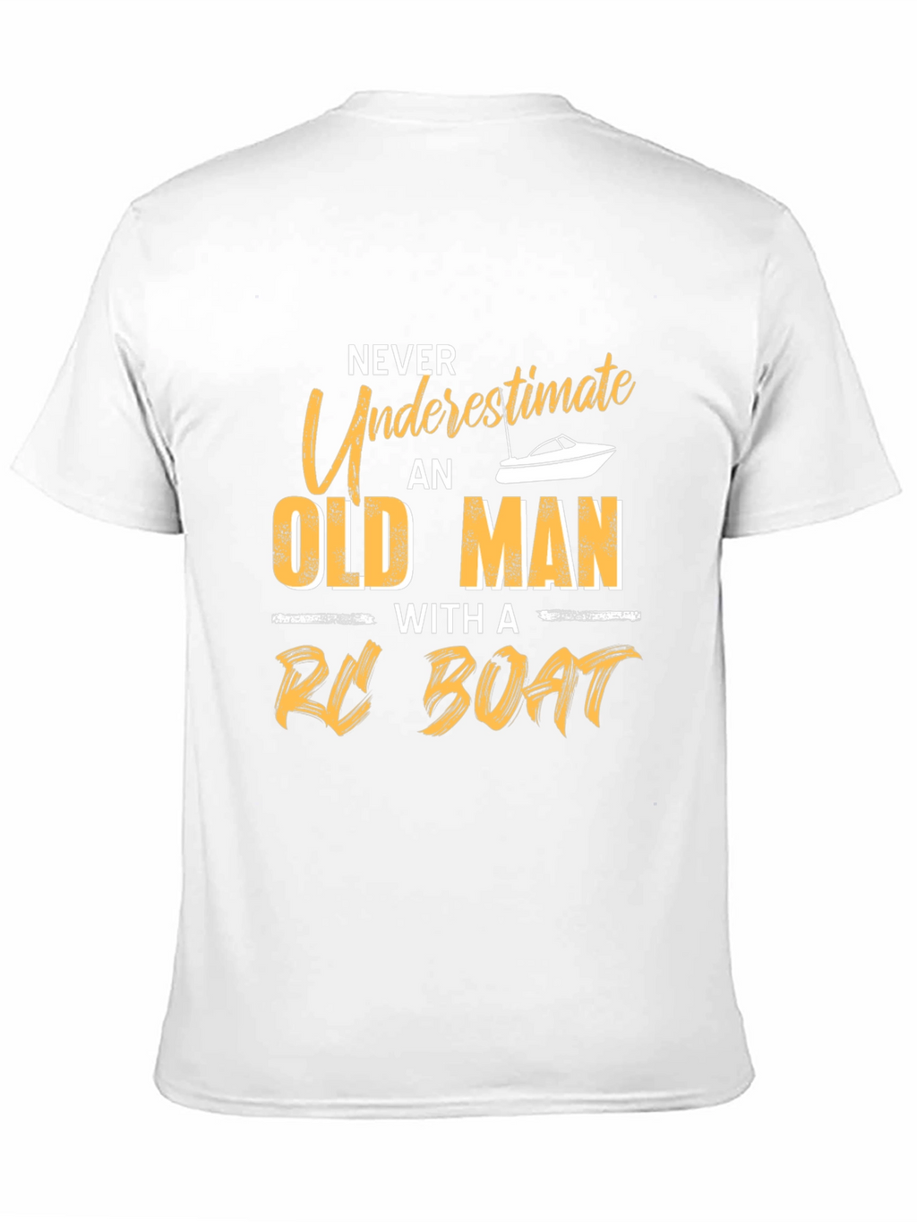 Never Underestimate Old Man with RC Boat T-Shirt