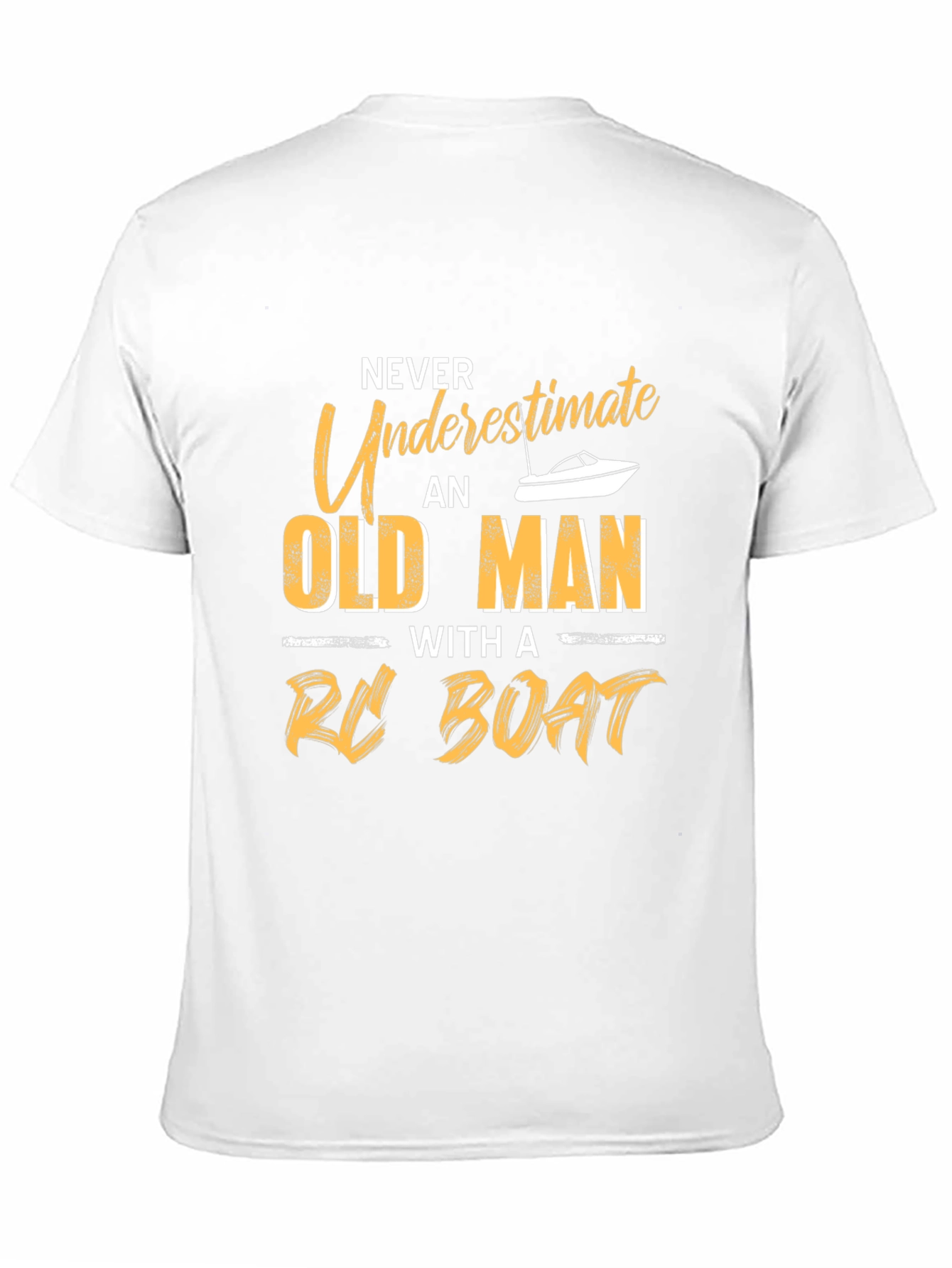 Never Underestimate Old Man with RC Boat T-Shirt