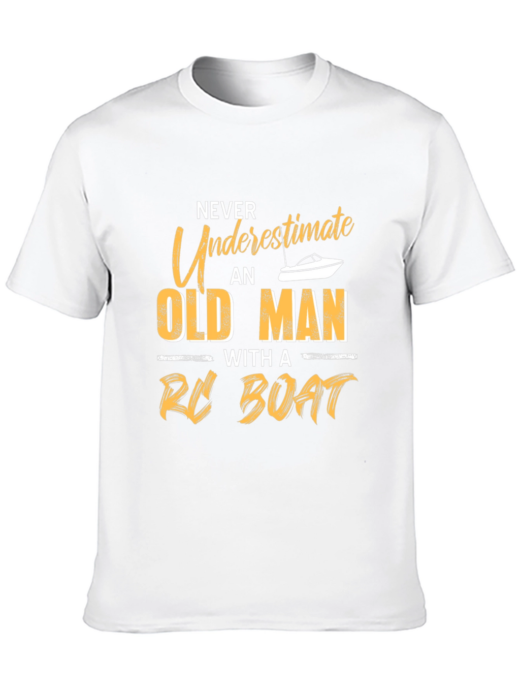 Never Underestimate Old Man with RC Boat T-Shirt