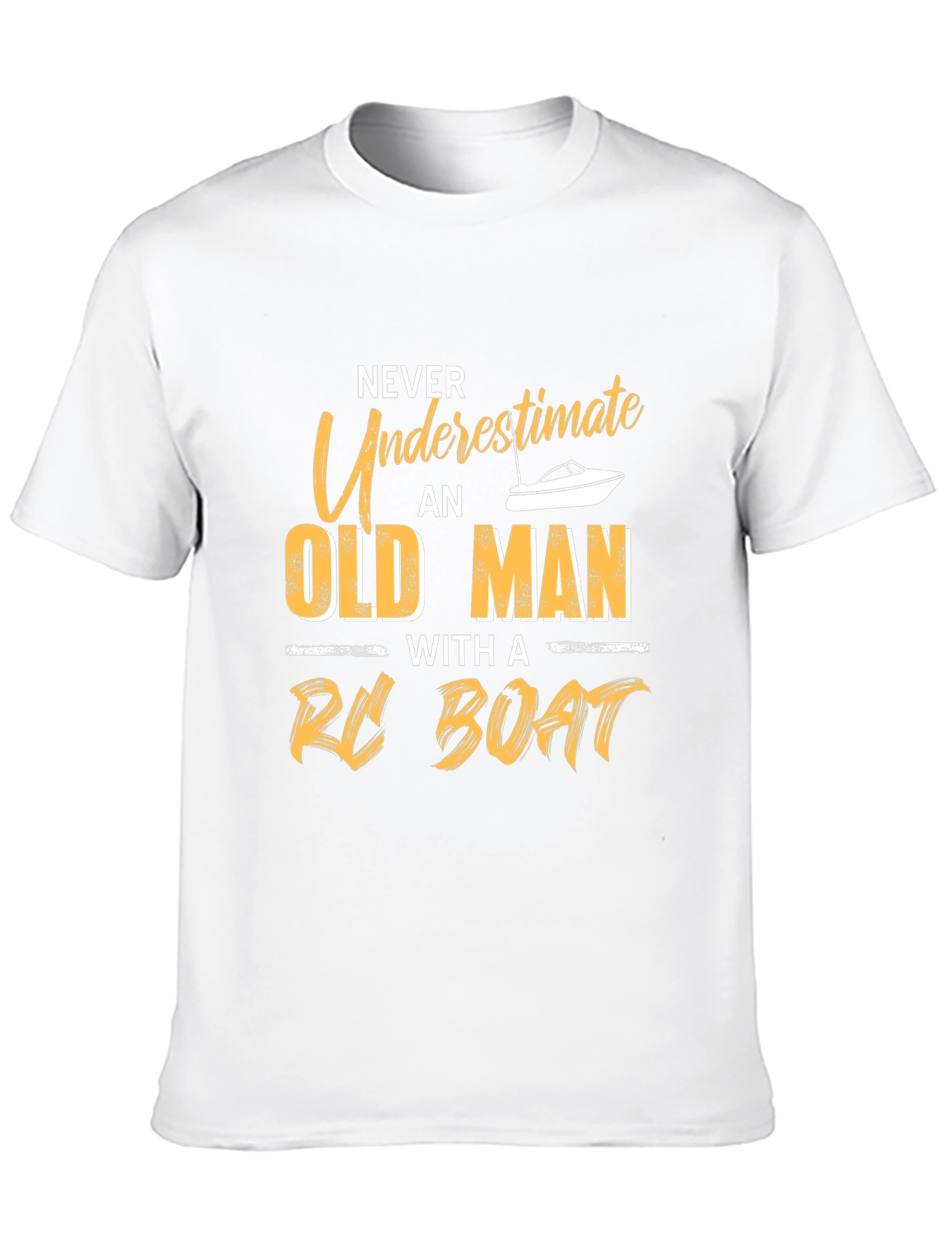 Never Underestimate Old Man with RC Boat T-Shirt