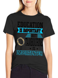 Education vs Tambourine Black Graphic Tee