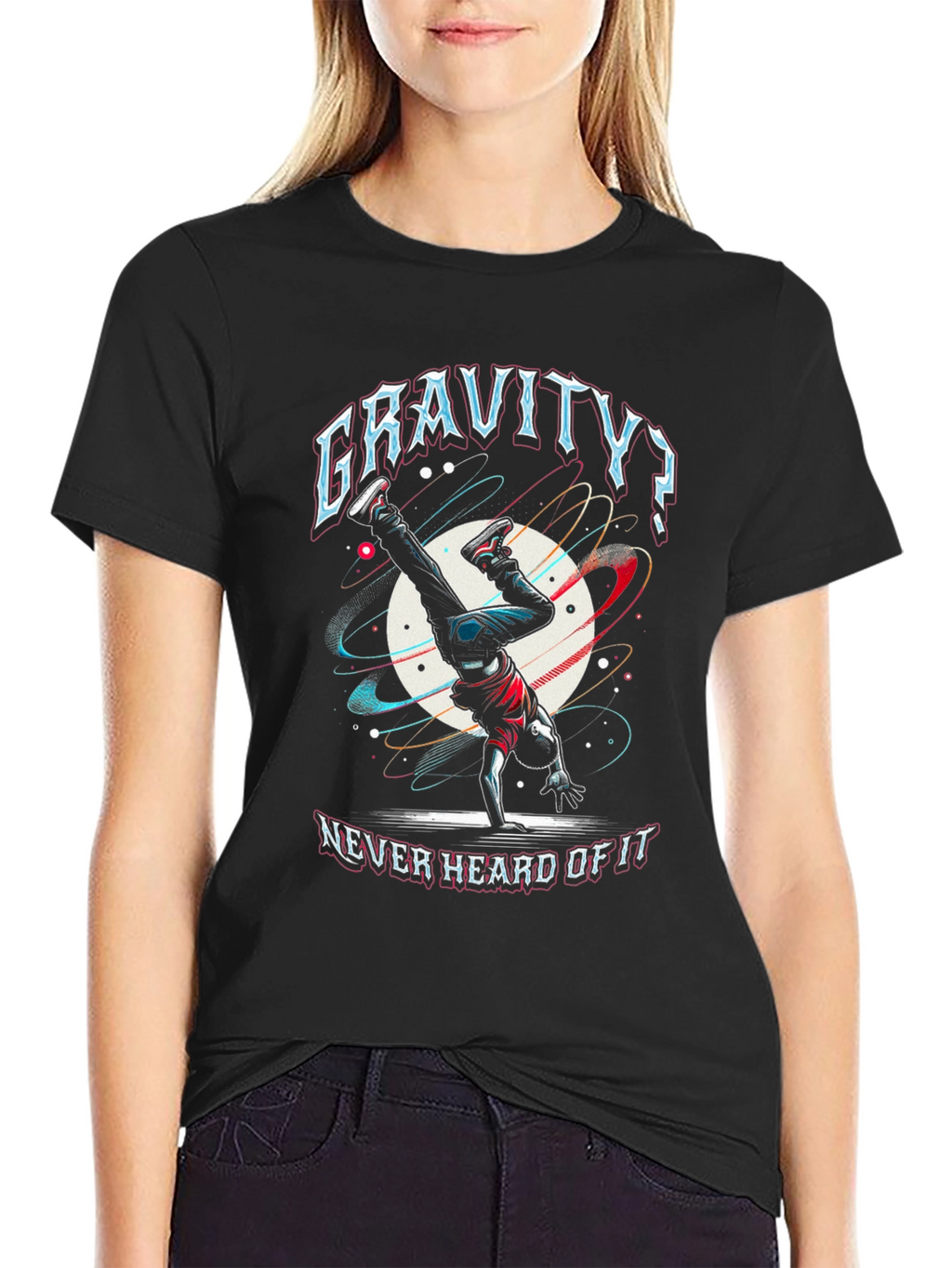 Gravity? Never Heard of It Black T-Shirt