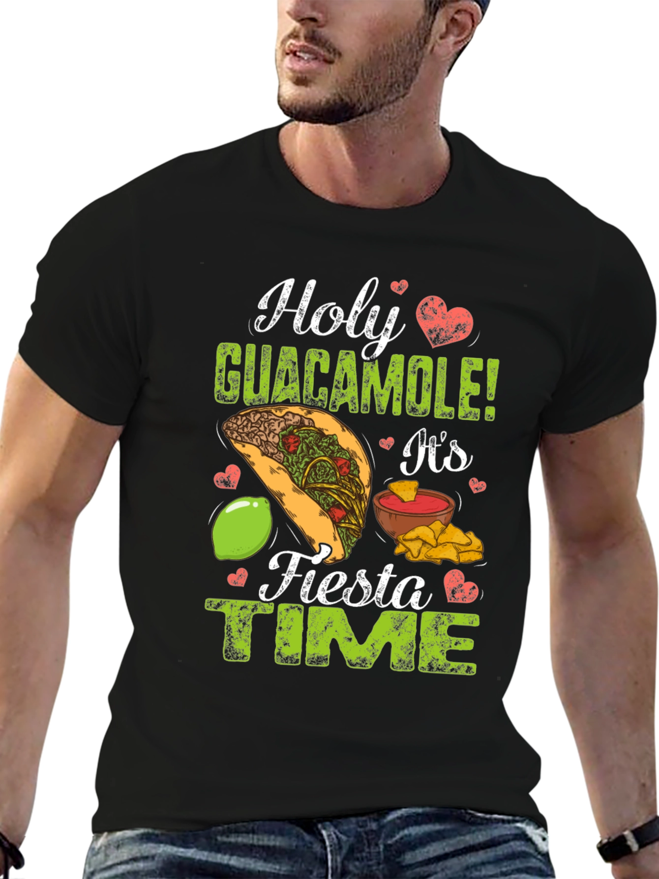 Holy Guacamole Fiesta Time Graphic T-Shirt