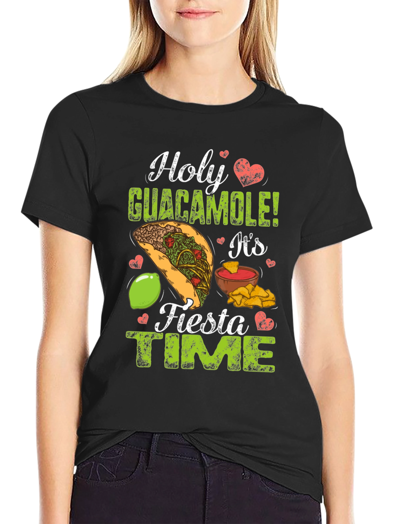 Holy Guacamole Fiesta Time Graphic T-Shirt