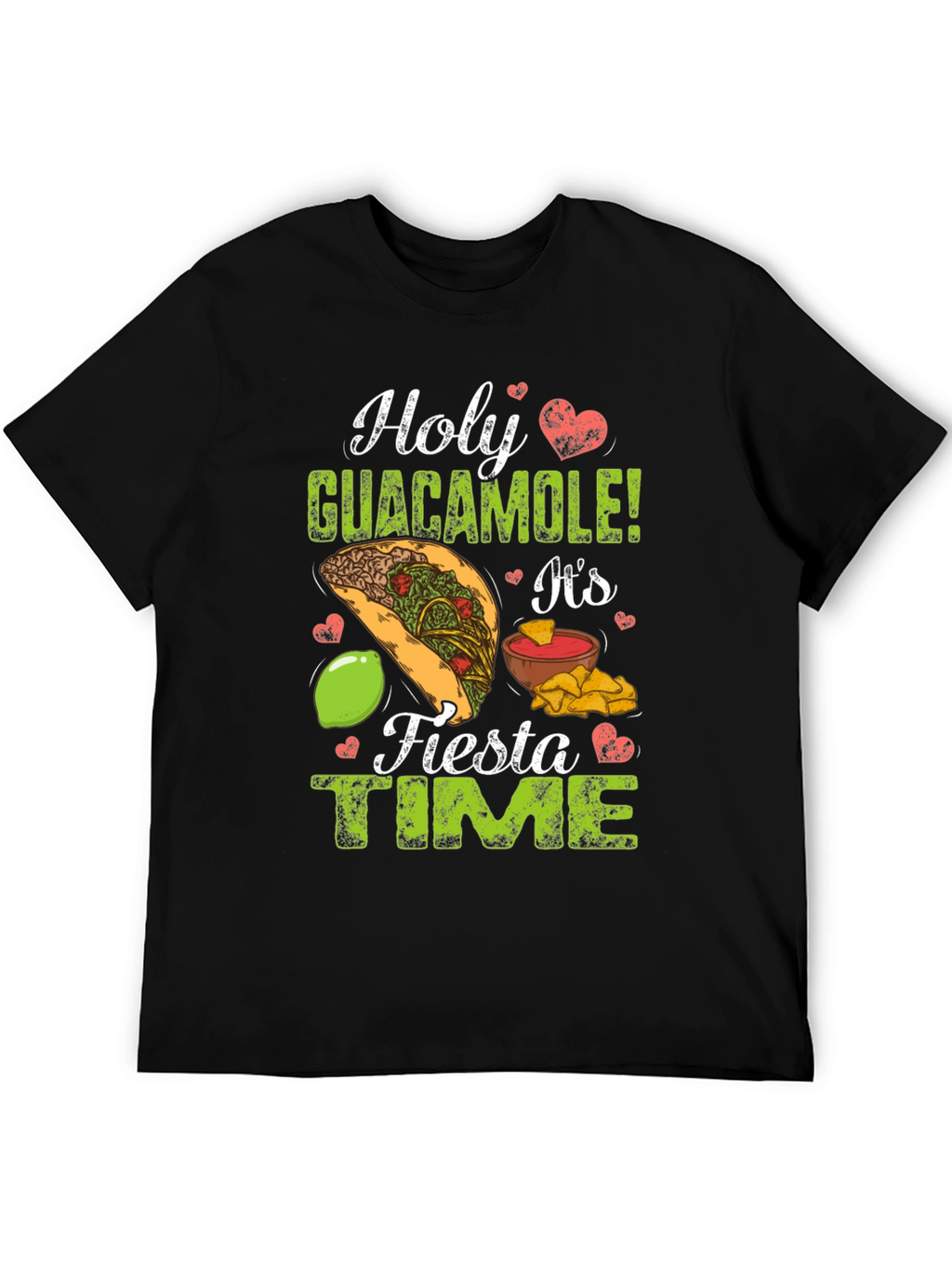 Holy Guacamole Fiesta Time Graphic T-Shirt