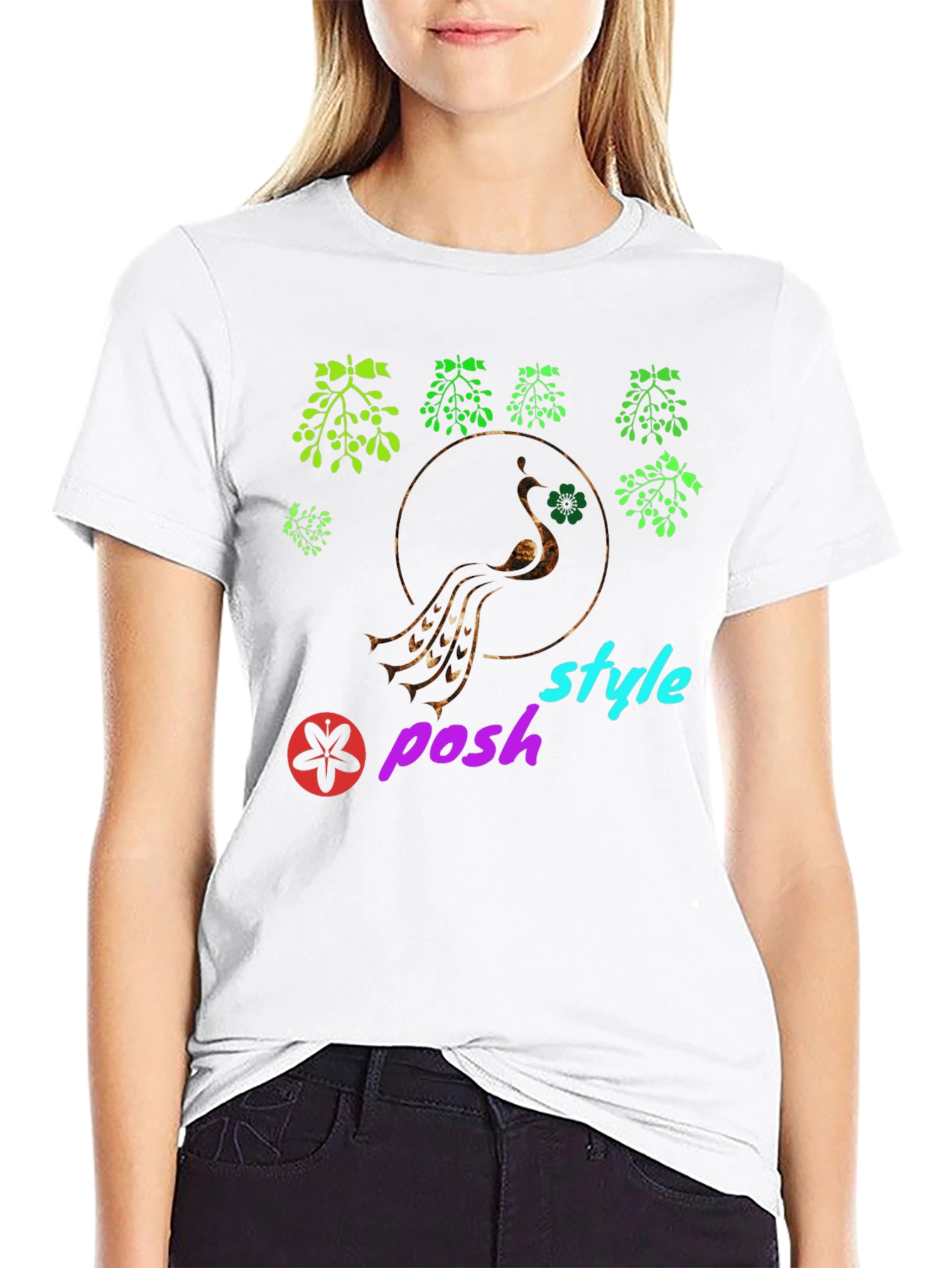 Stylish Black Graphic Tee - Posh Style
