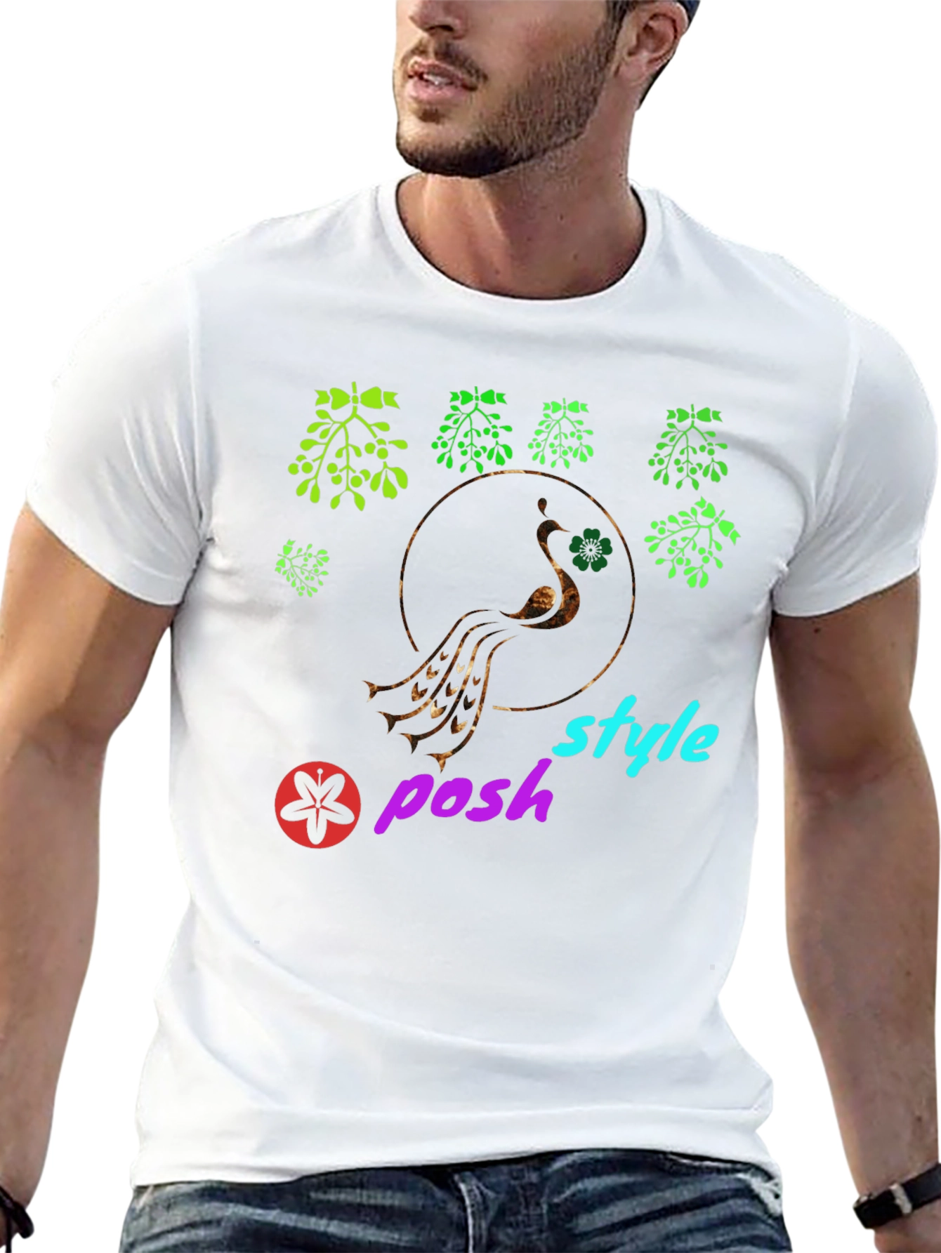 Stylish Black Graphic Tee - Posh Style