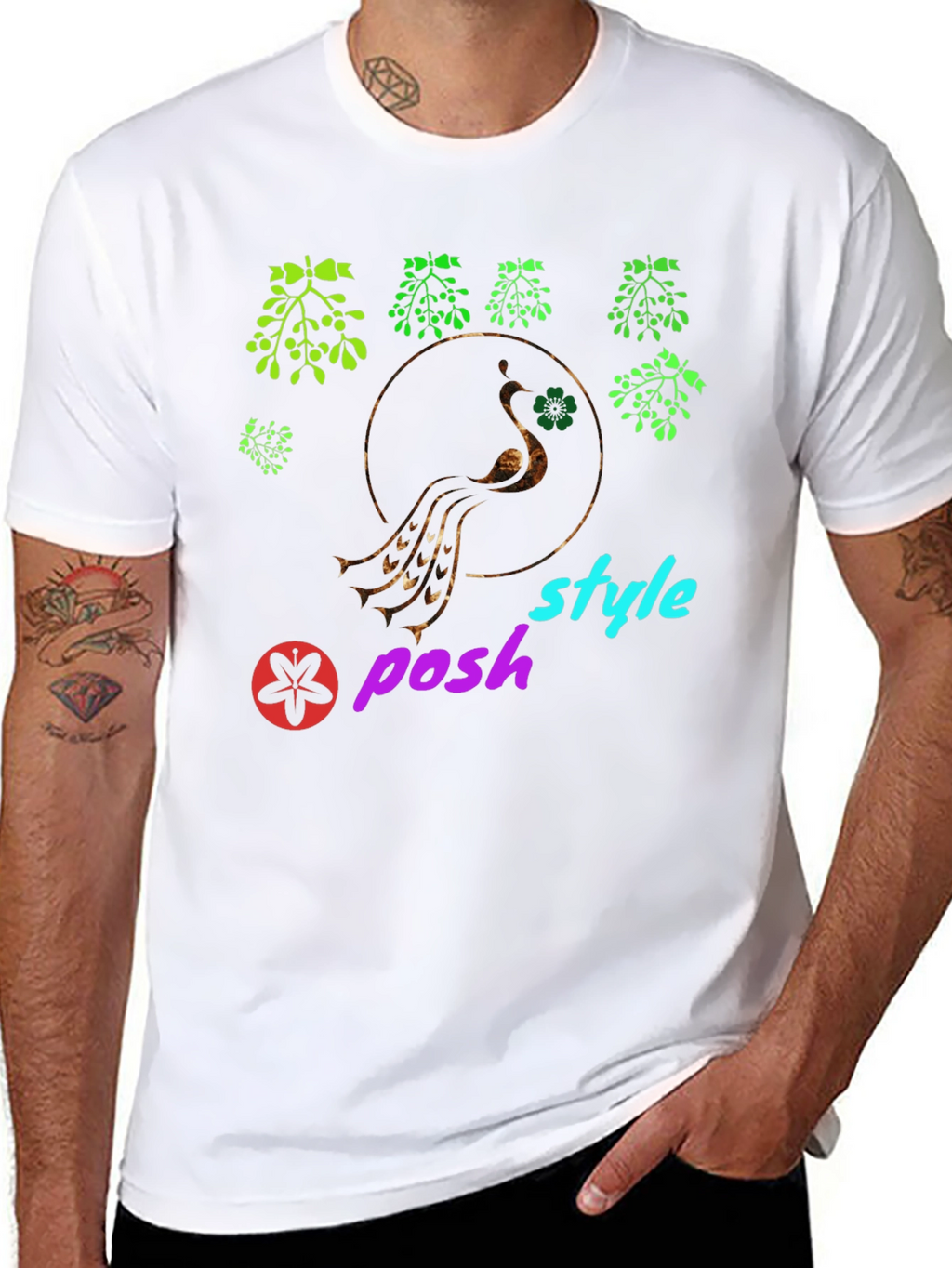Stylish Black Graphic Tee - Posh Style