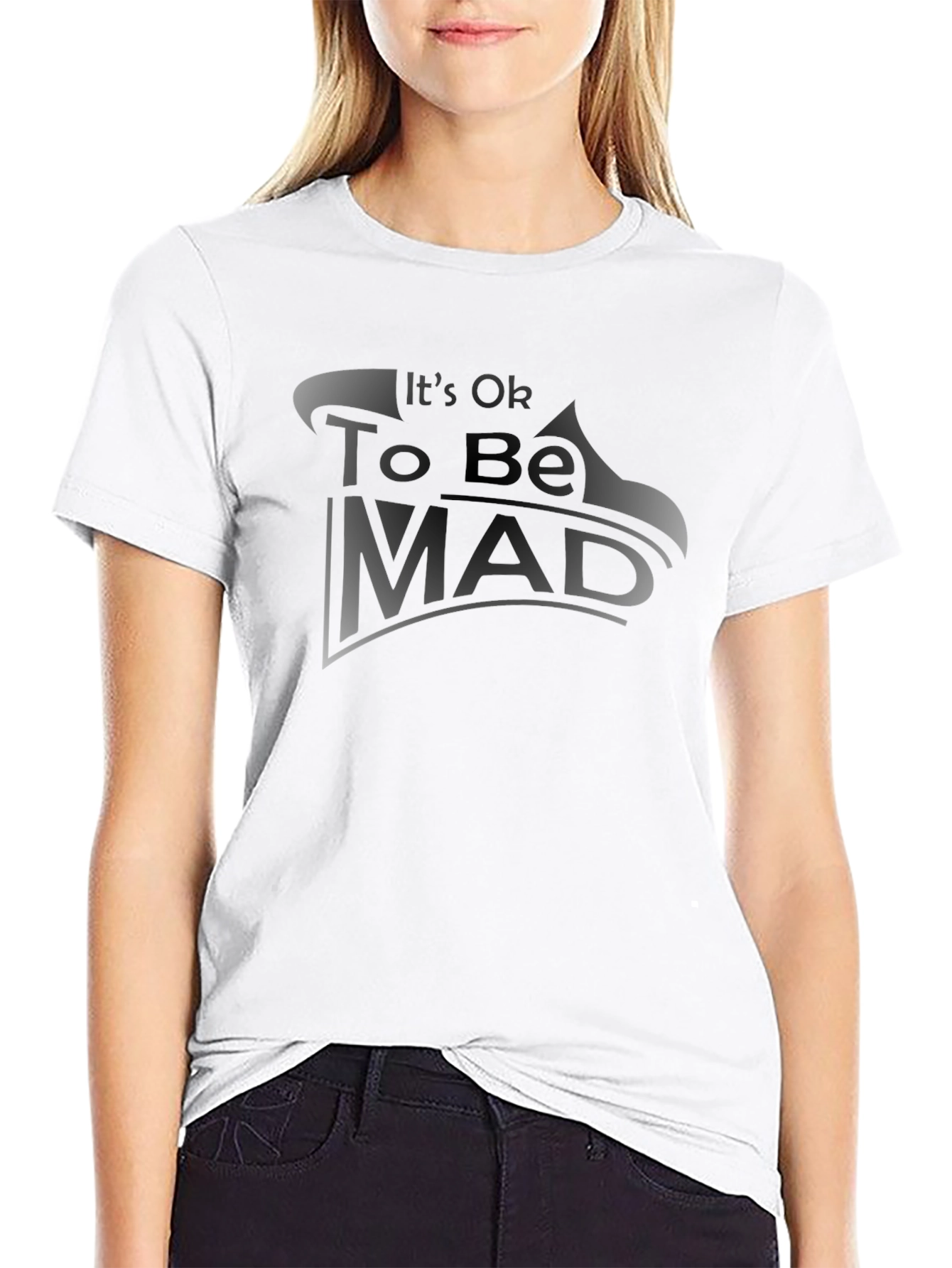 Its Ok To Be Mad Black Graphic Tee
