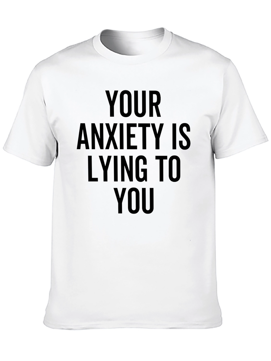 Anxiety Awareness Graphic Tee - Black Cotton T-Shirt