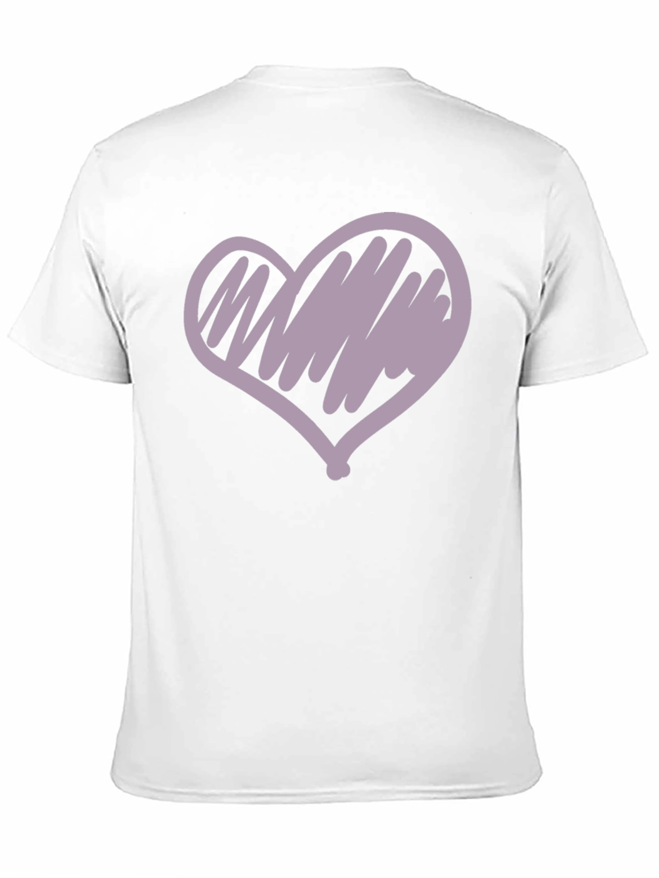 Heart Scribble Graphic Tee - Casual Black T-Shirt