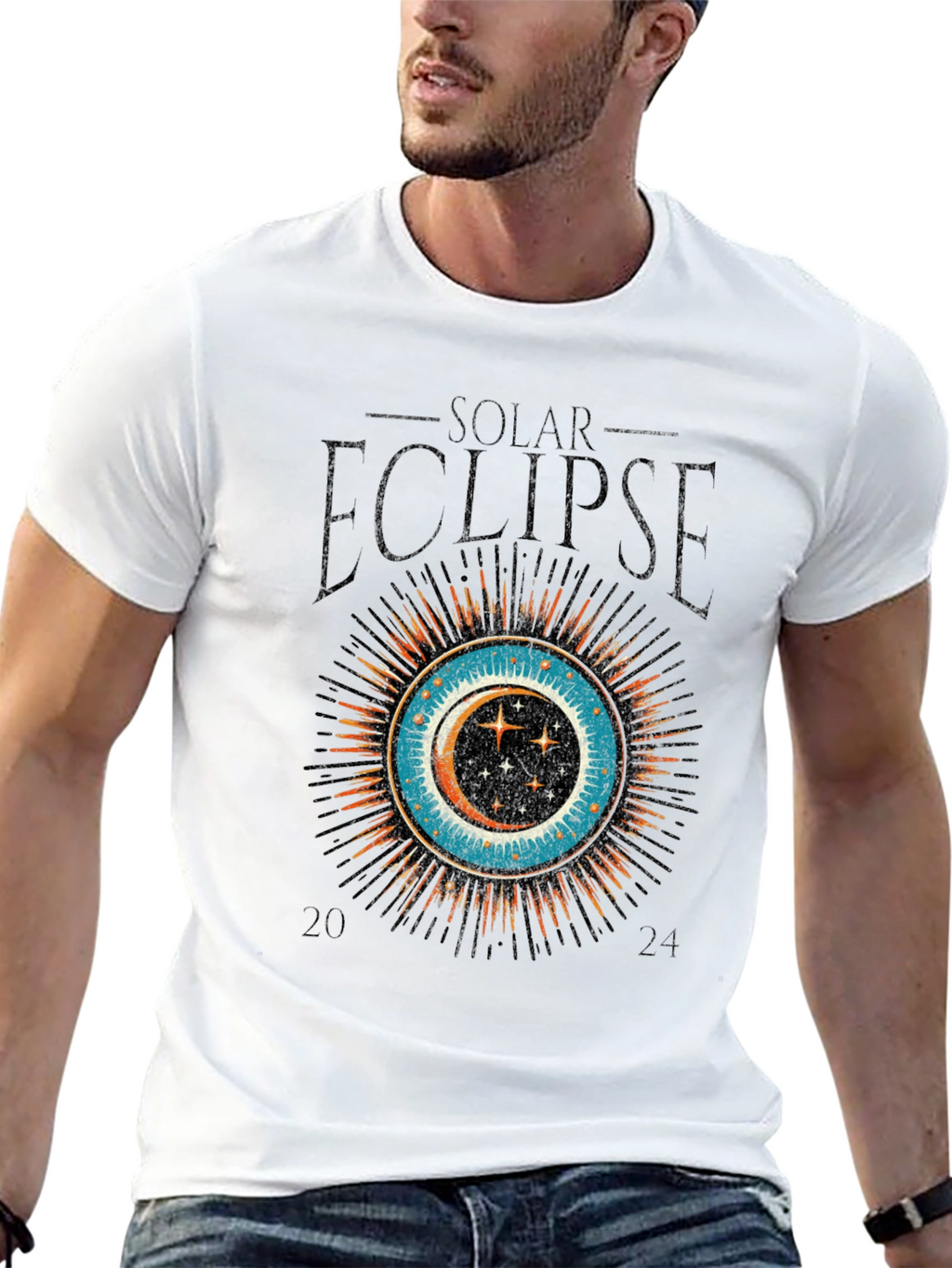 Solar Eclipse 2024 Graphic Tee - Premium Cotton T-Shirt