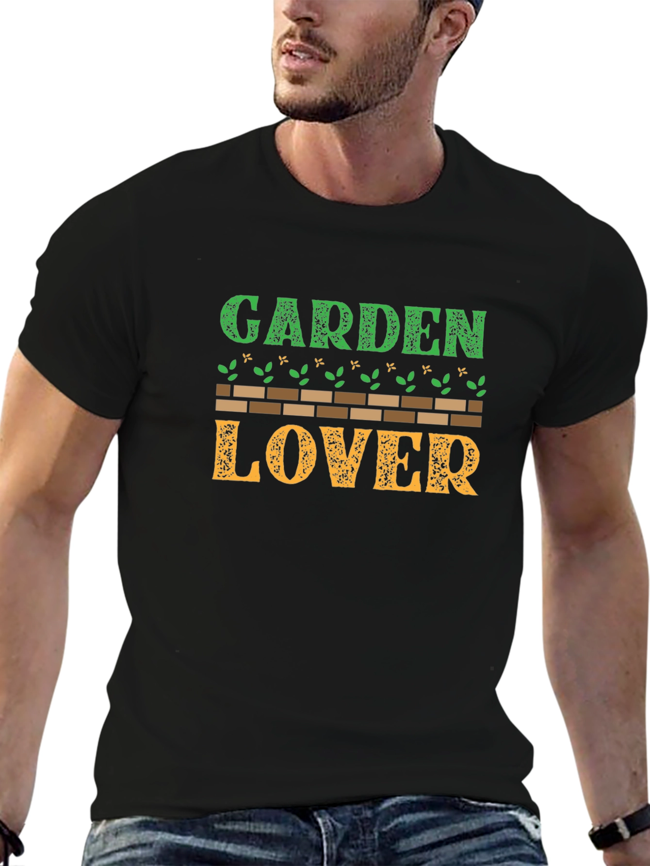 Garden Lover Black Graphic T-Shirt