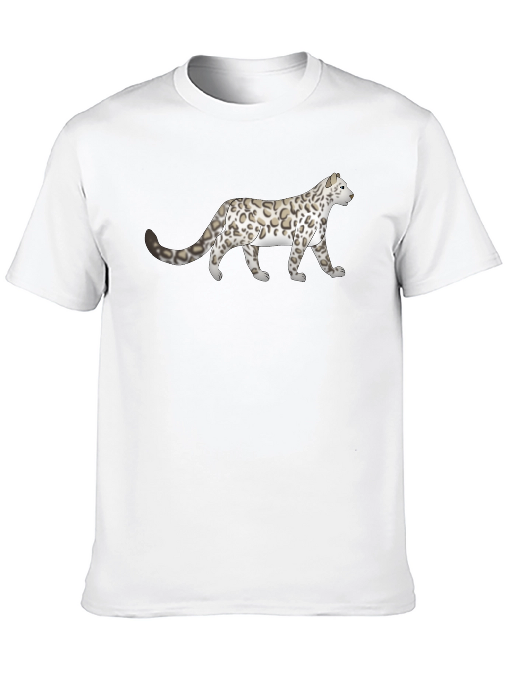 Snow Leopard Graphic Tee - Mens Black T-Shirt