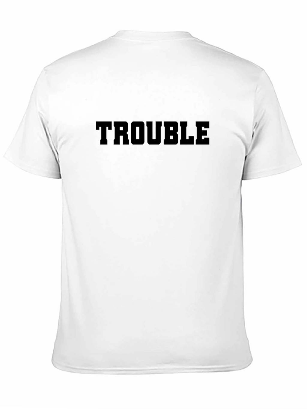 Trouble Tee - Black Cotton Graphic T-Shirt