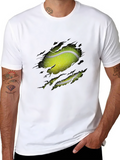 Tennis Ball Ripped T-Shirt - Novelty Graphic Tee