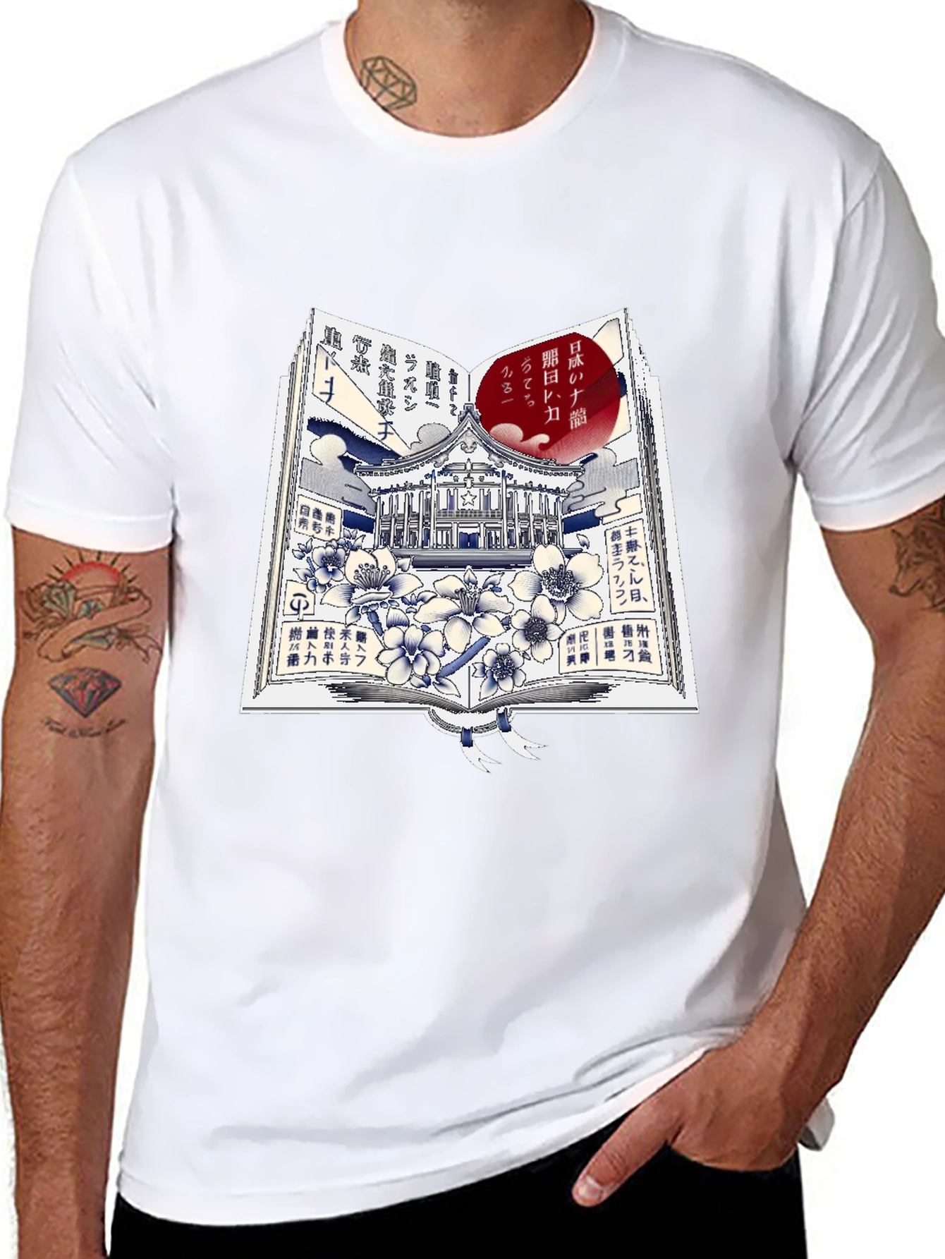 Japanese Book Style Graphic T-Shirt