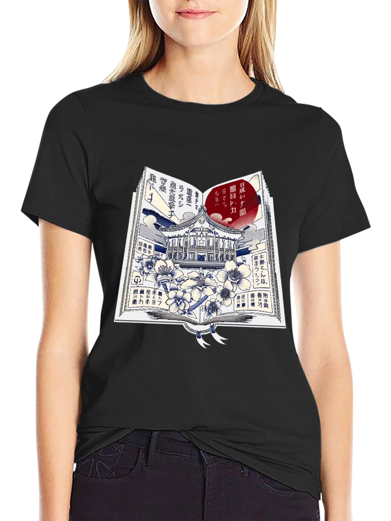 Japanese Book Style Graphic T-Shirt