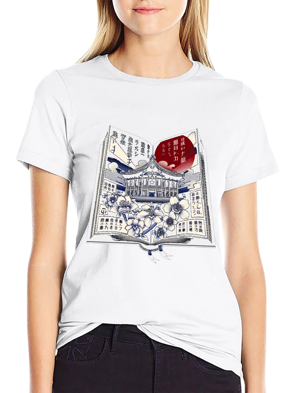 Japanese Book Style Graphic T-Shirt