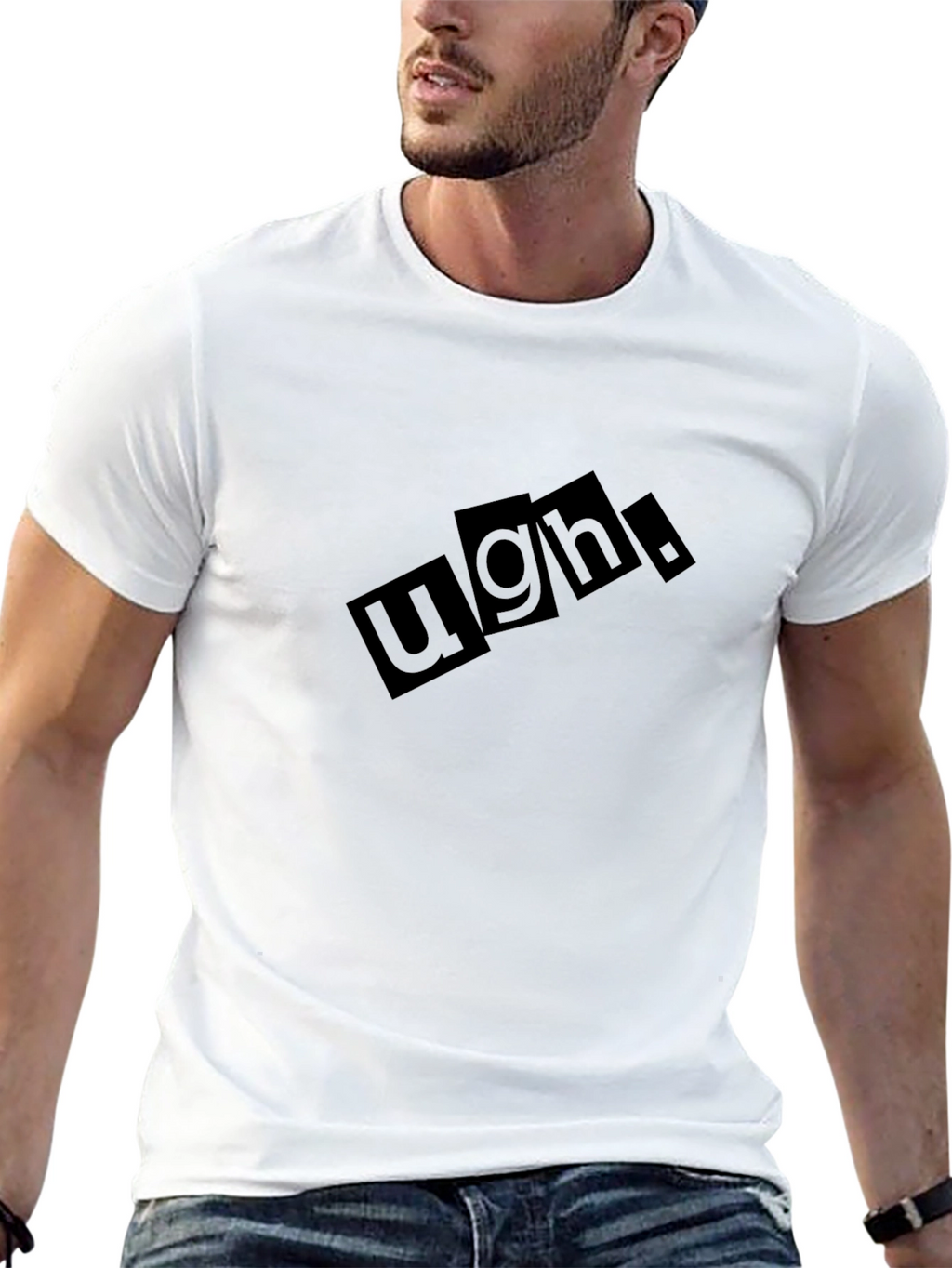 Ugh! Graphic Print Black T-Shirt