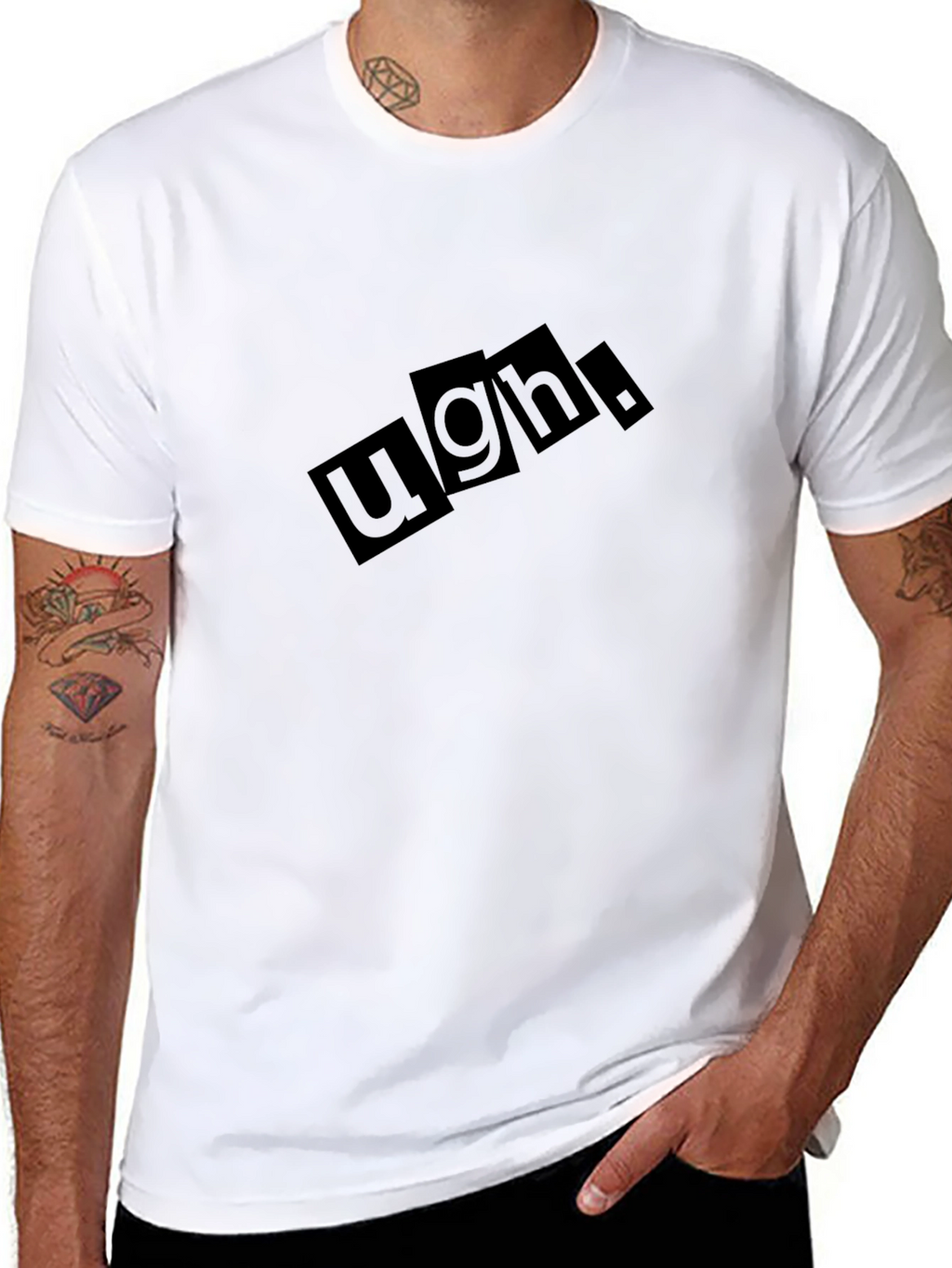 Ugh! Graphic Print Black T-Shirt