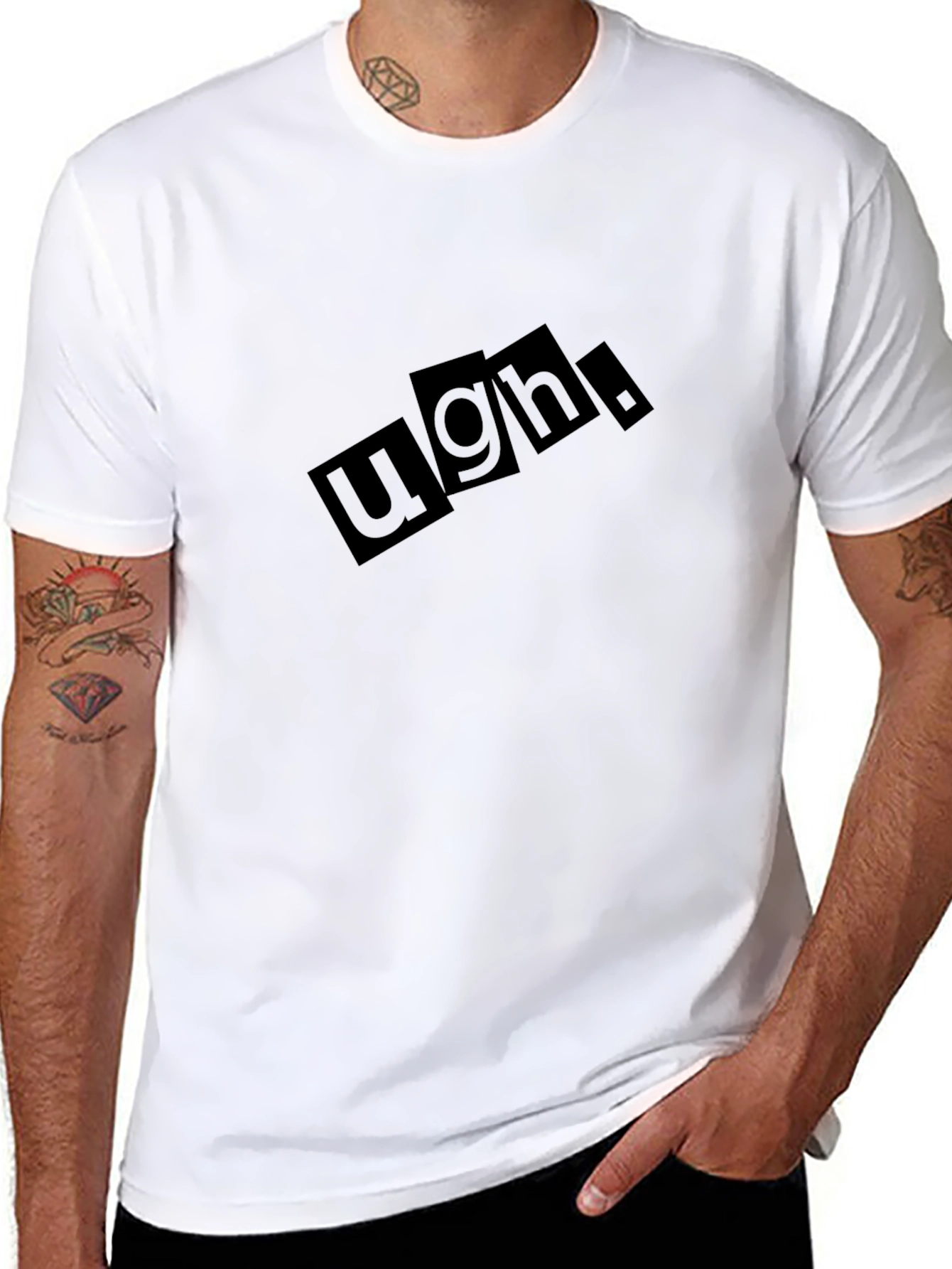 Ugh! Graphic Print Black T-Shirt