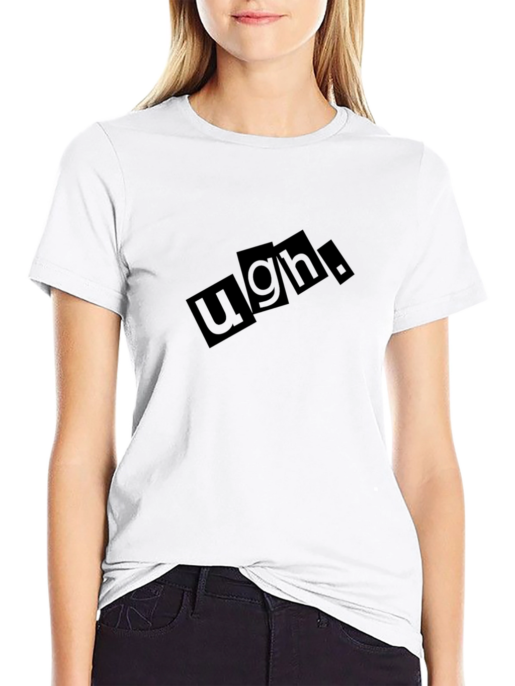 Ugh! Graphic Print Black T-Shirt