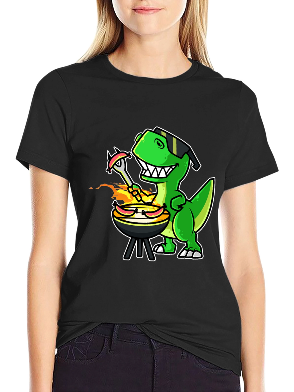 Dino BBQ T-Shirt - Grill Master Rex