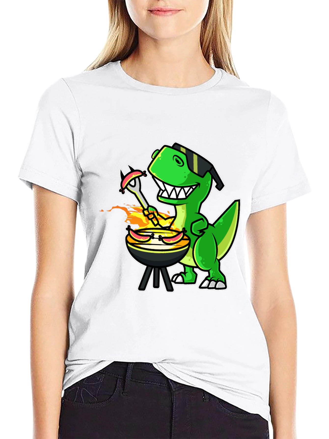 Dino BBQ T-Shirt - Grill Master Rex