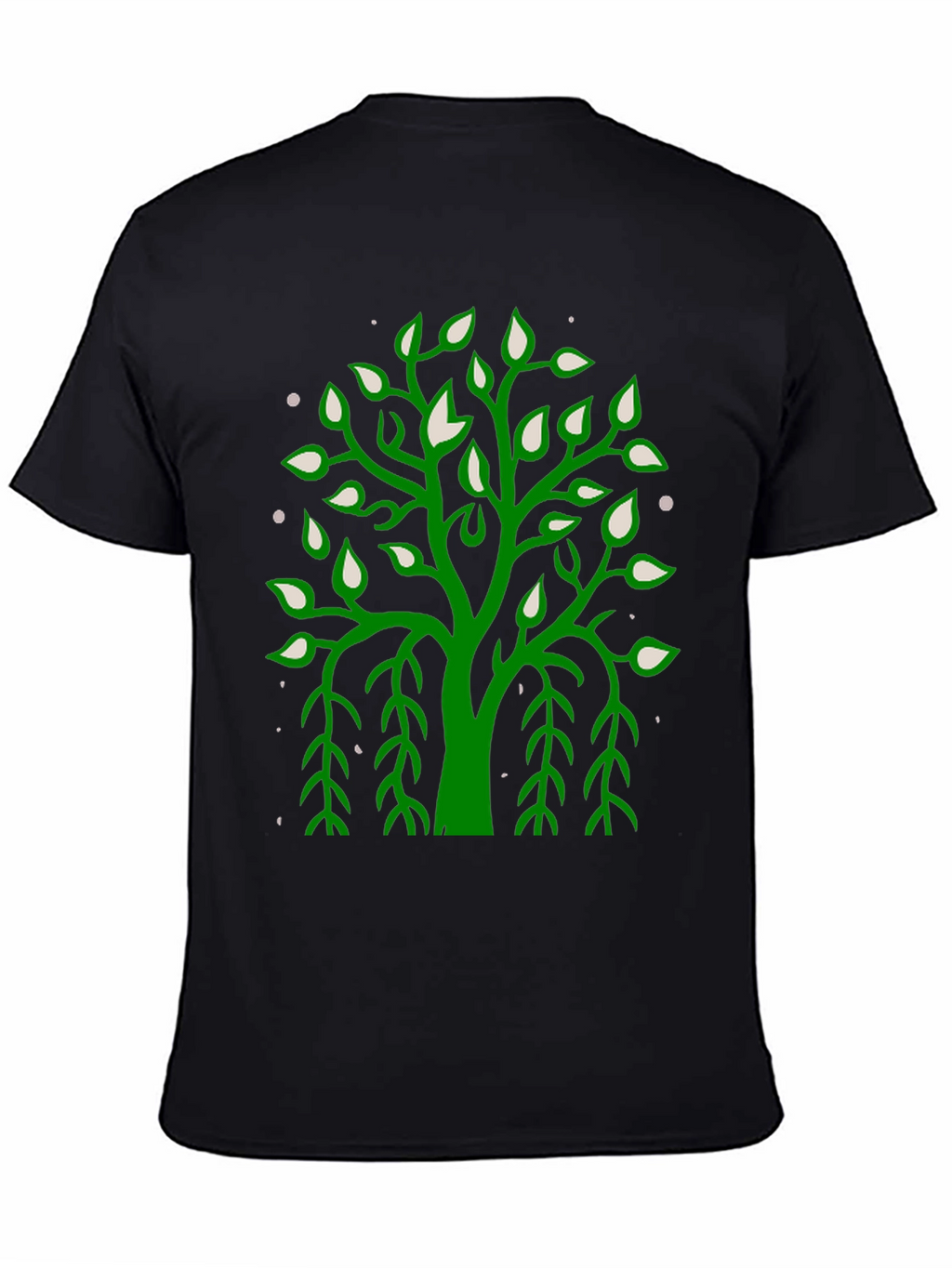Green Tree Graphic Black Tee