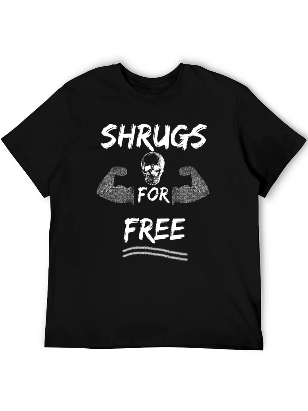 Shrugs For Free Black Graphic Tee