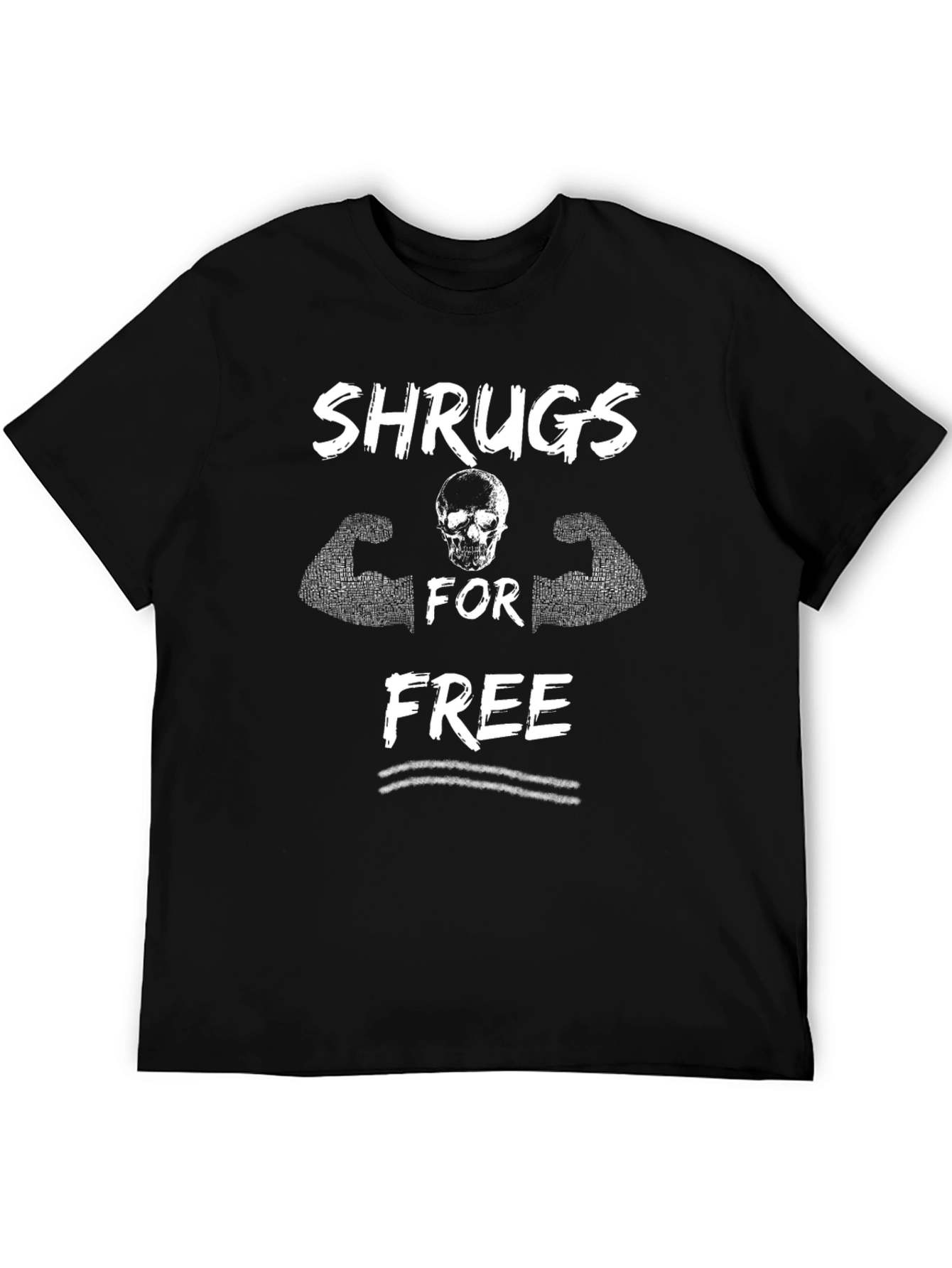 Shrugs For Free Black Graphic Tee