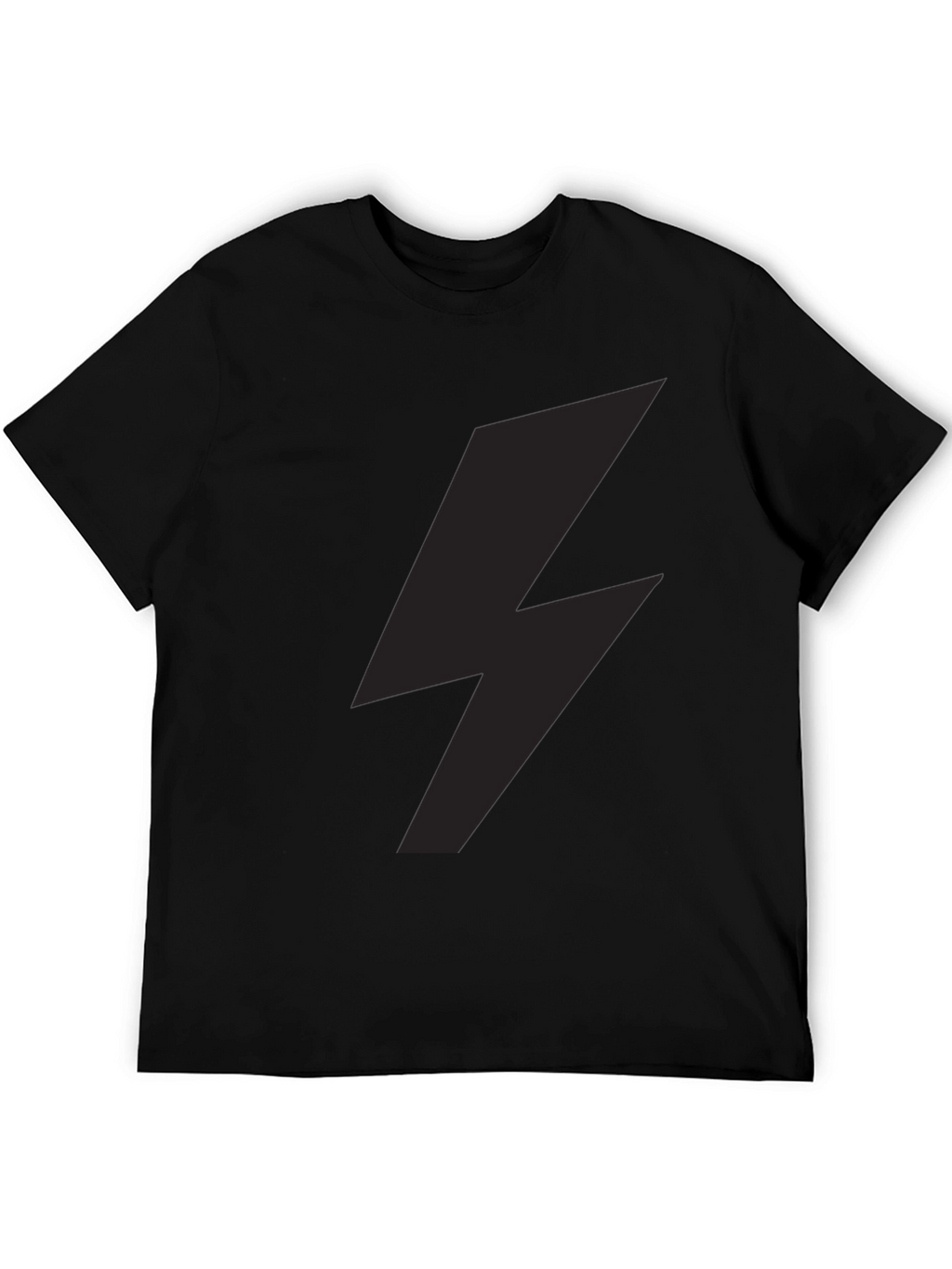 Lightning Bolt Graphic Tee - Stylish Black T-Shirt