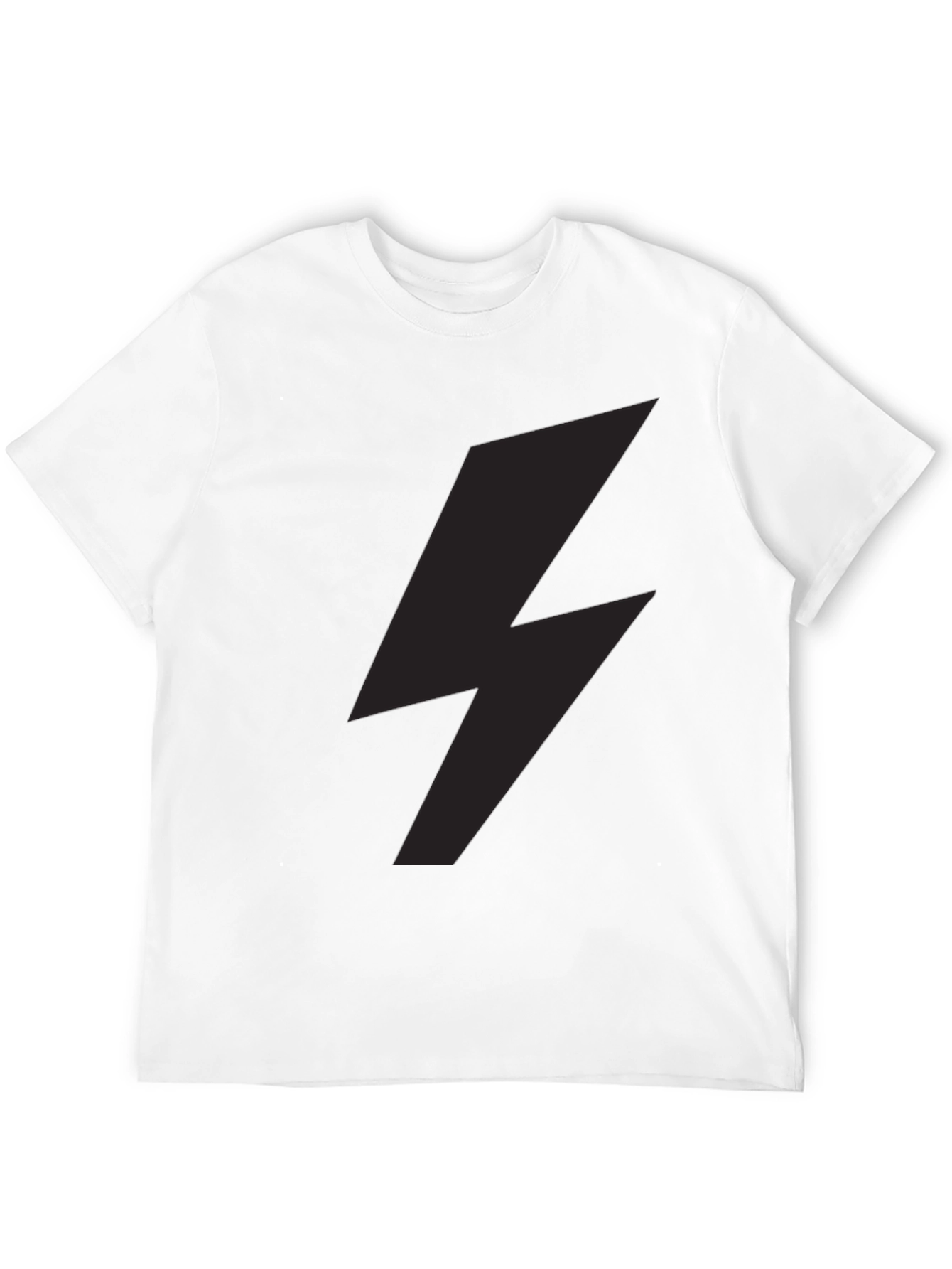 Lightning Bolt Graphic Tee - Stylish Black T-Shirt