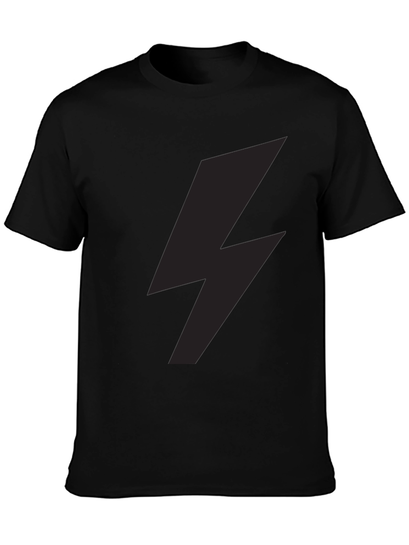 Lightning Bolt Graphic Tee - Stylish Black T-Shirt