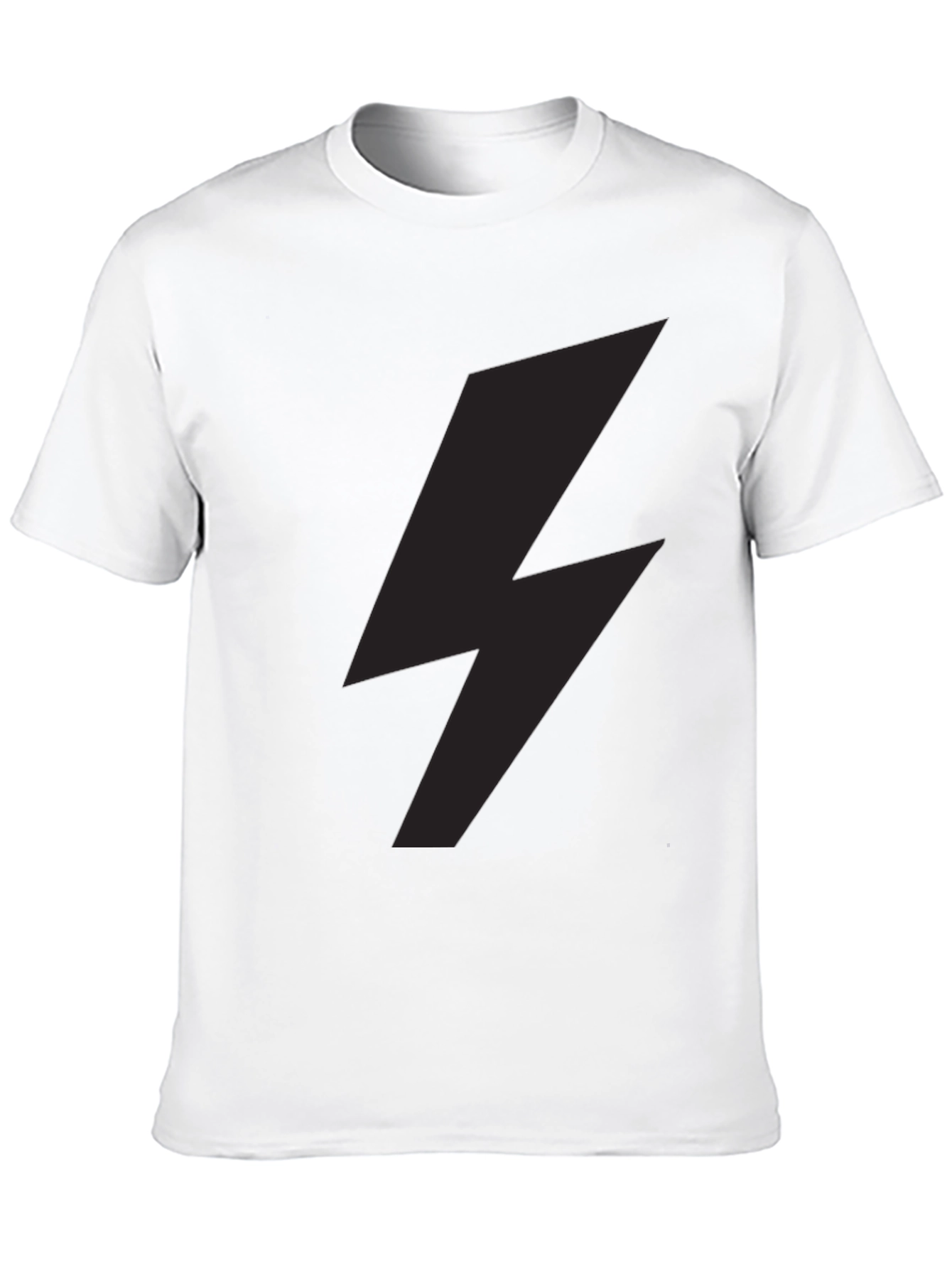 Lightning Bolt Graphic Tee - Stylish Black T-Shirt