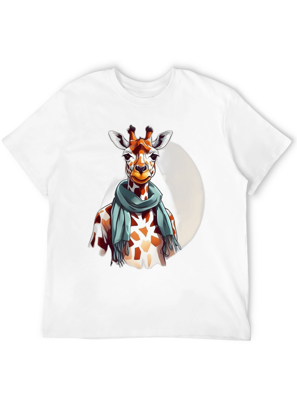 Giraffe Scarf Graphic Tee - Unique Design