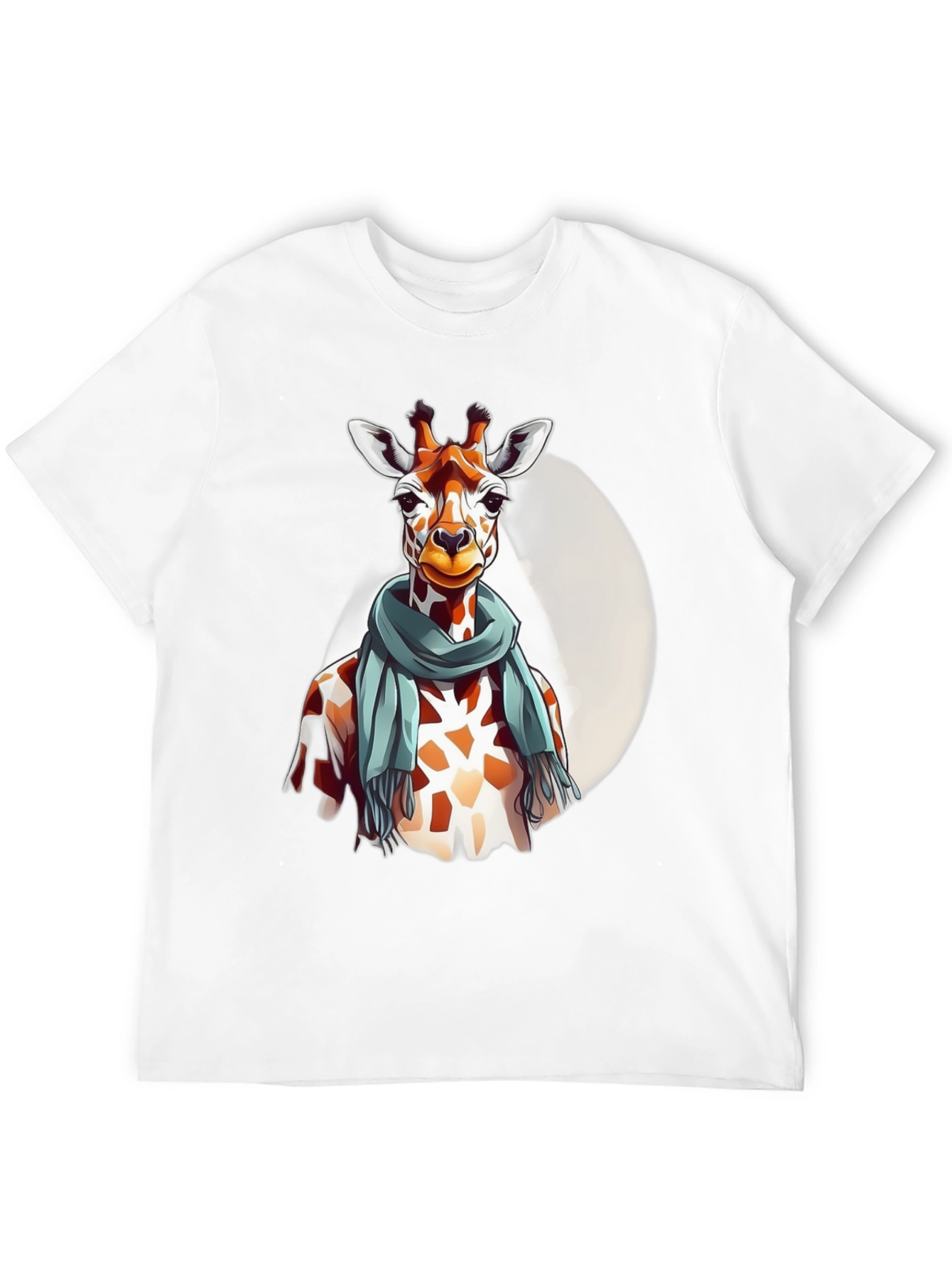 Giraffe Scarf Graphic Tee - Unique Design