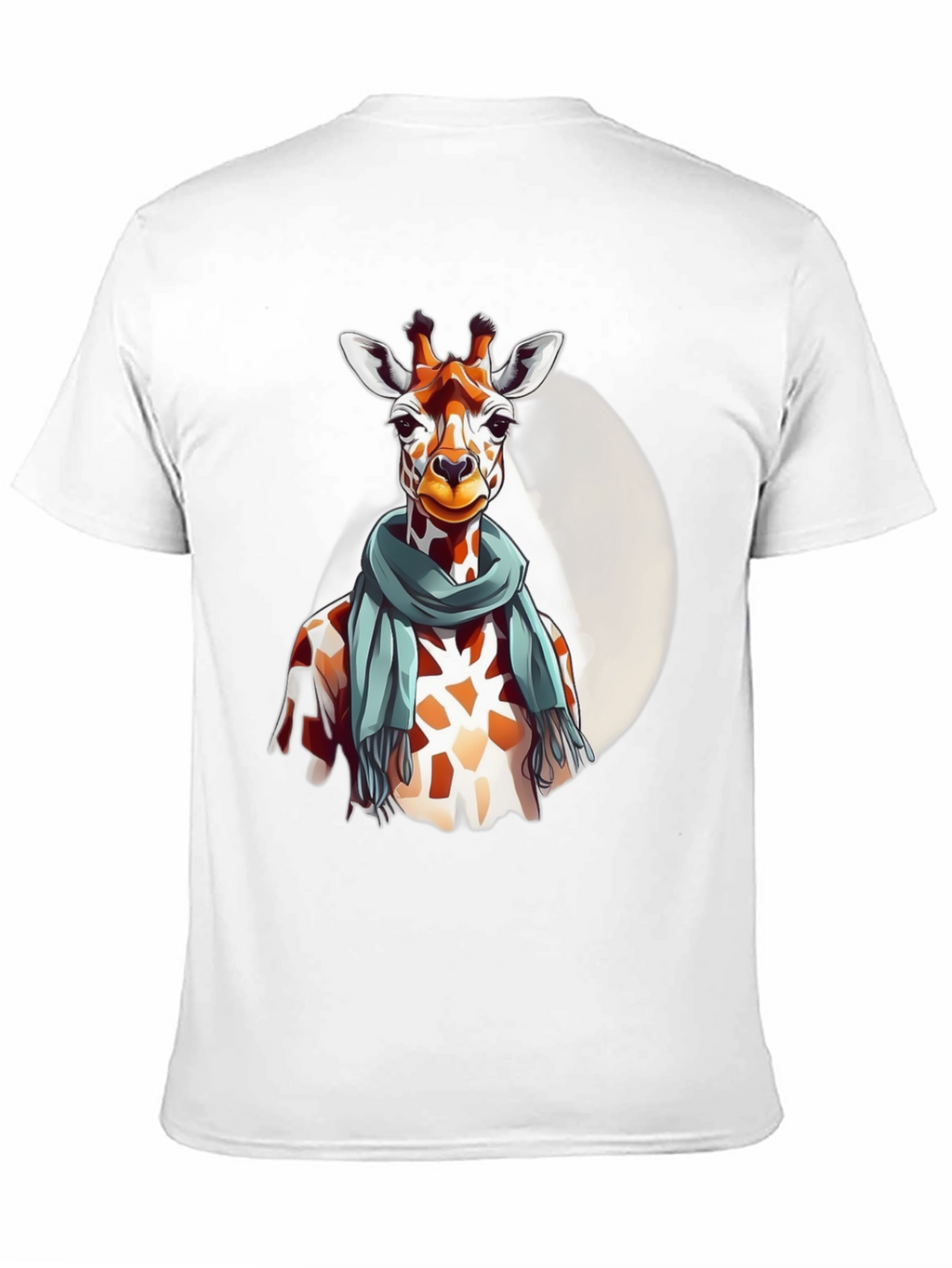 Giraffe Scarf Graphic Tee - Unique Design