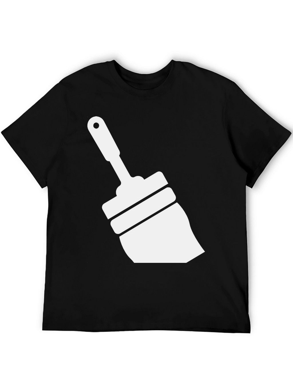 Brush Graphic Tee - Black Casual T-Shirt
