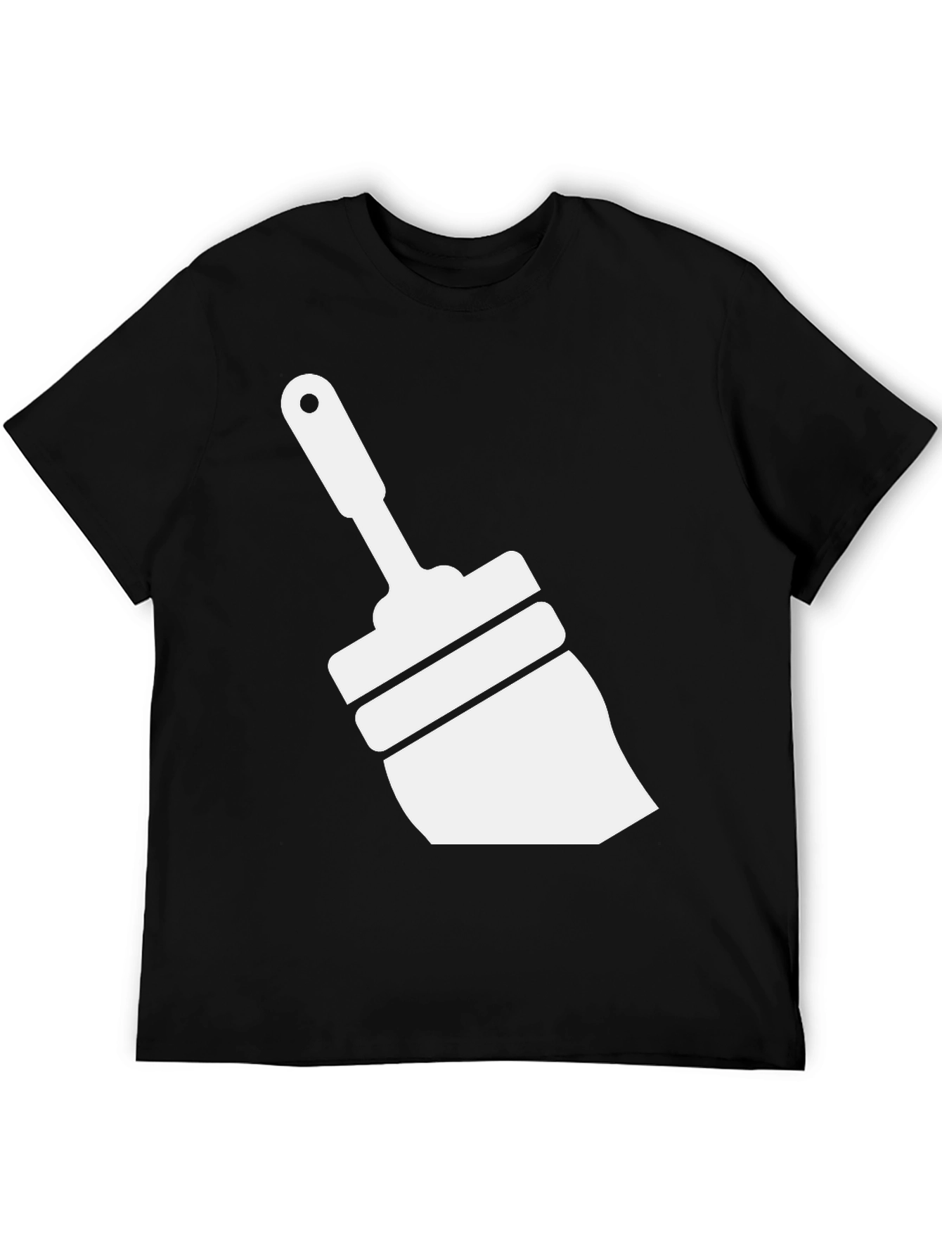 Brush Graphic Tee - Black Casual T-Shirt