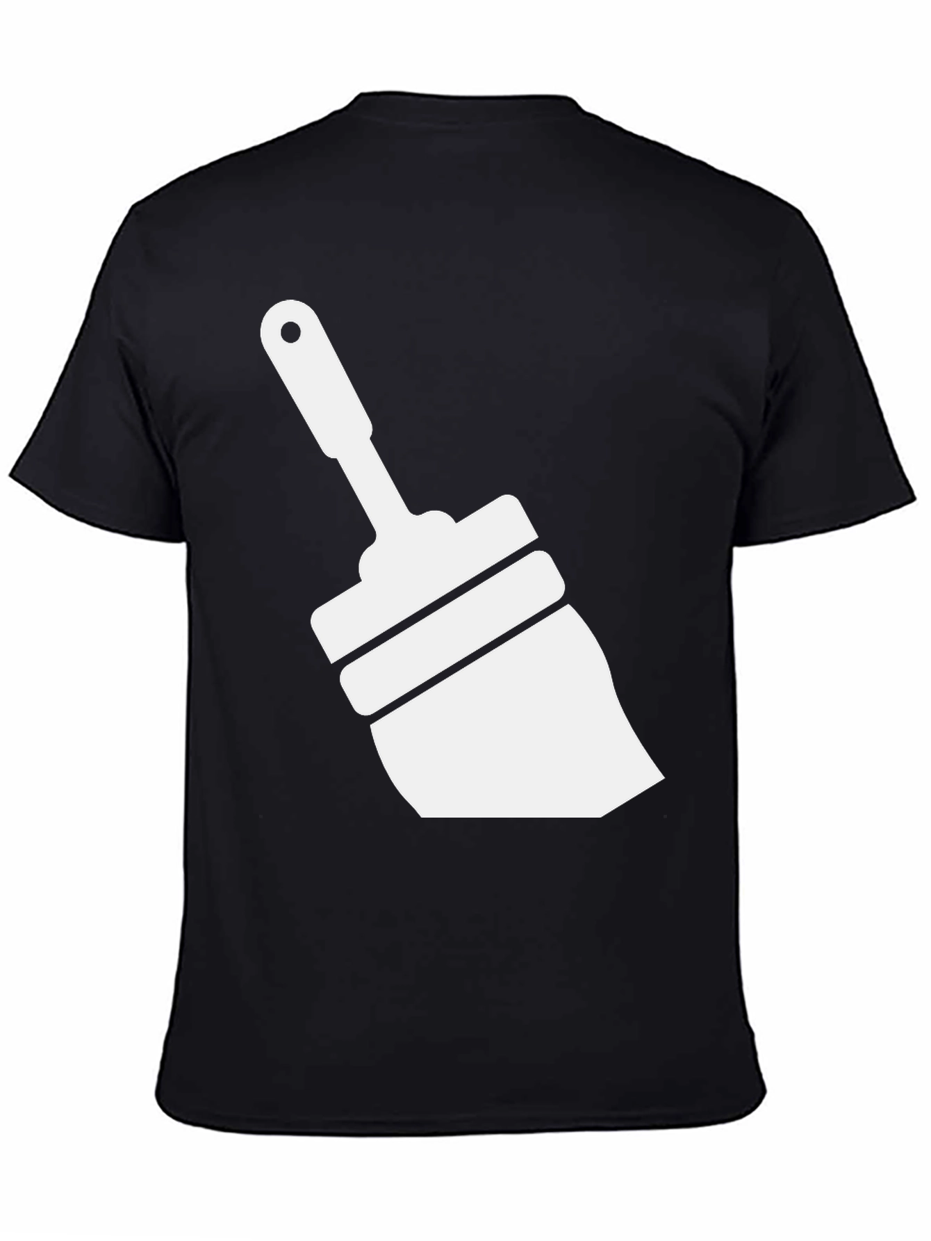 Brush Graphic Tee - Black Casual T-Shirt