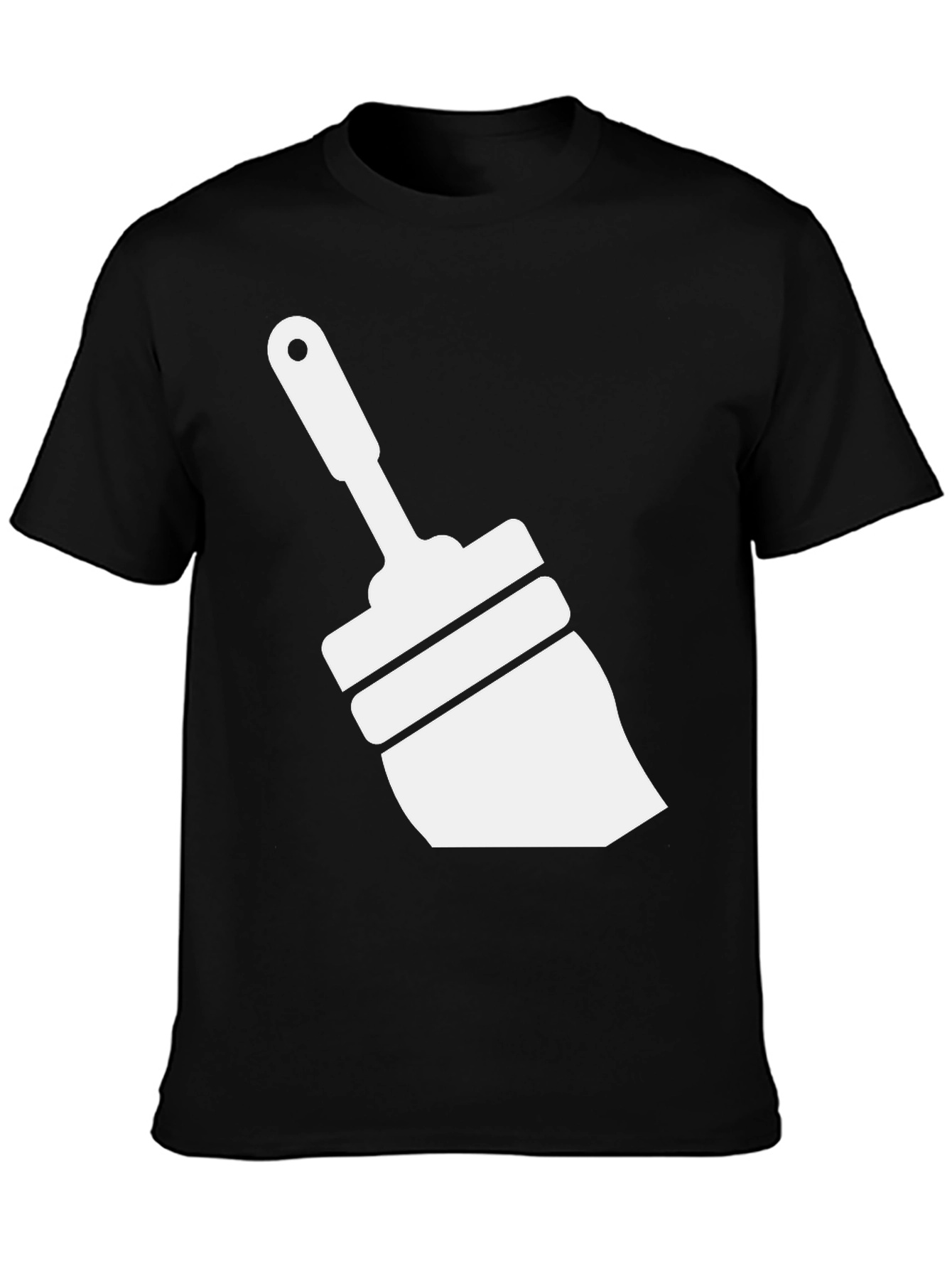 Brush Graphic Tee - Black Casual T-Shirt