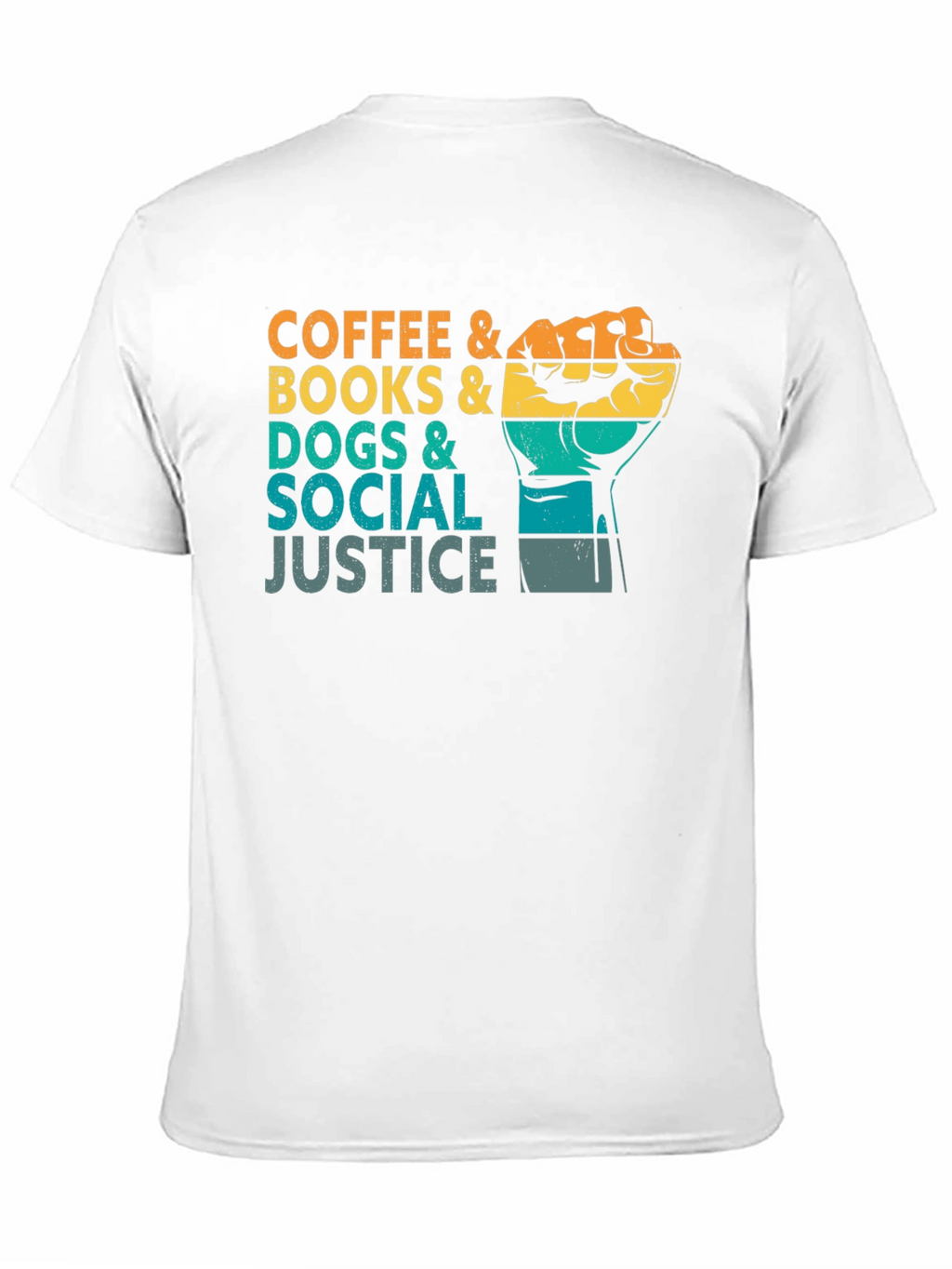 Coffee Books Dogs and Social Justice Graphic Tee